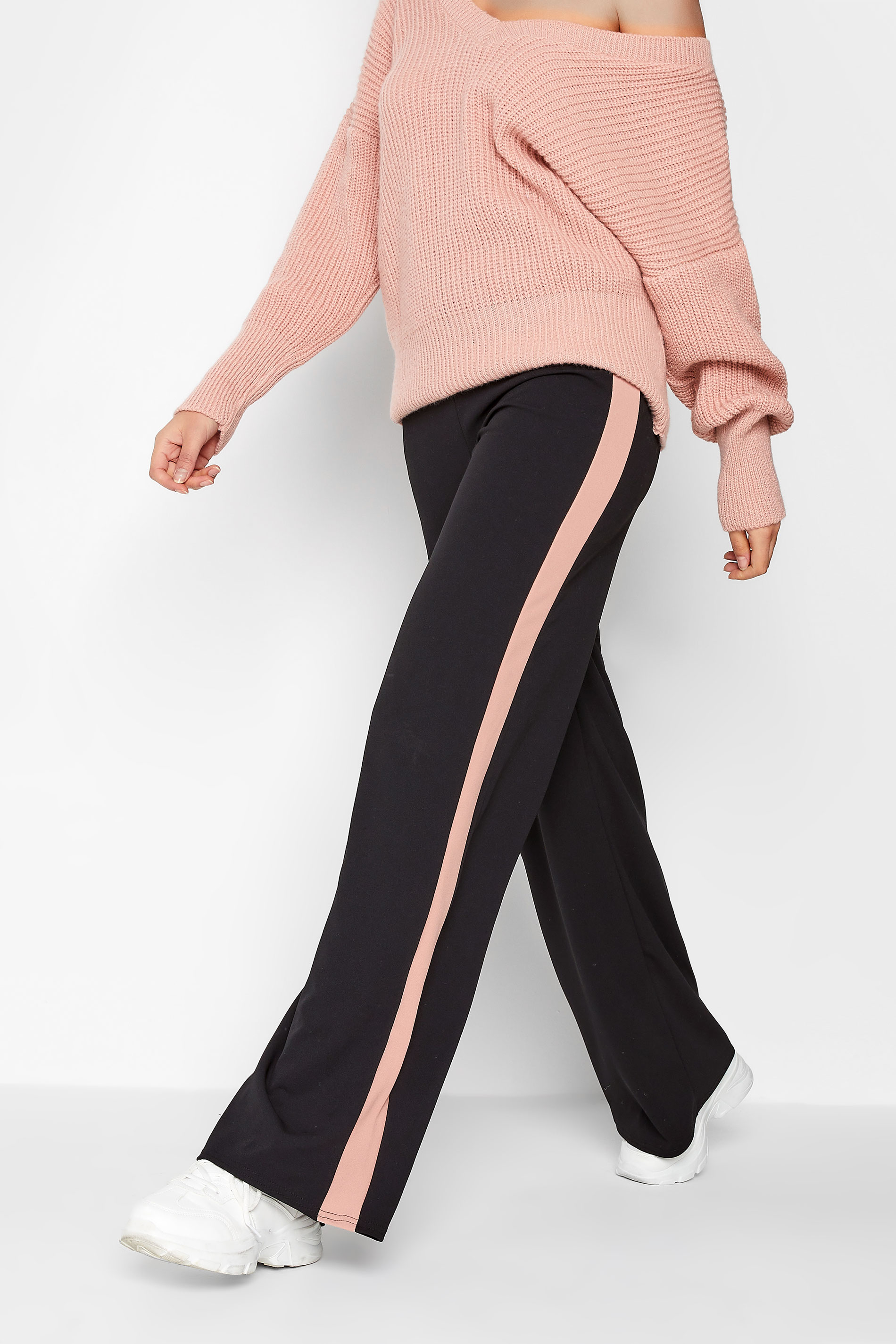 LTS Tall Women's Black Side Stripe Trousers | Long Tall Sally 1