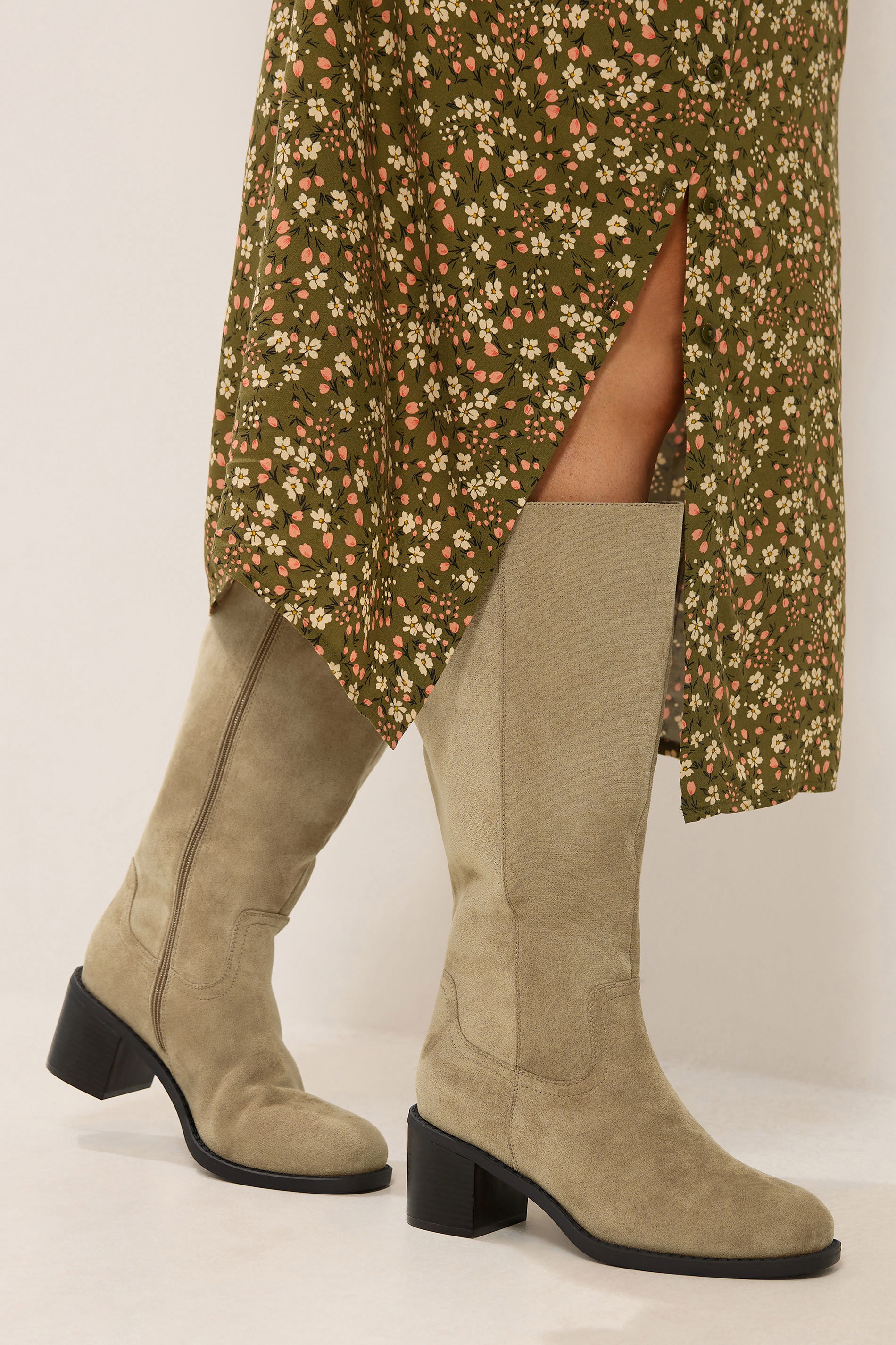Yours Natuurbruine Westernlaarzen In Extra Brede Eeepasvormsize 37EEE