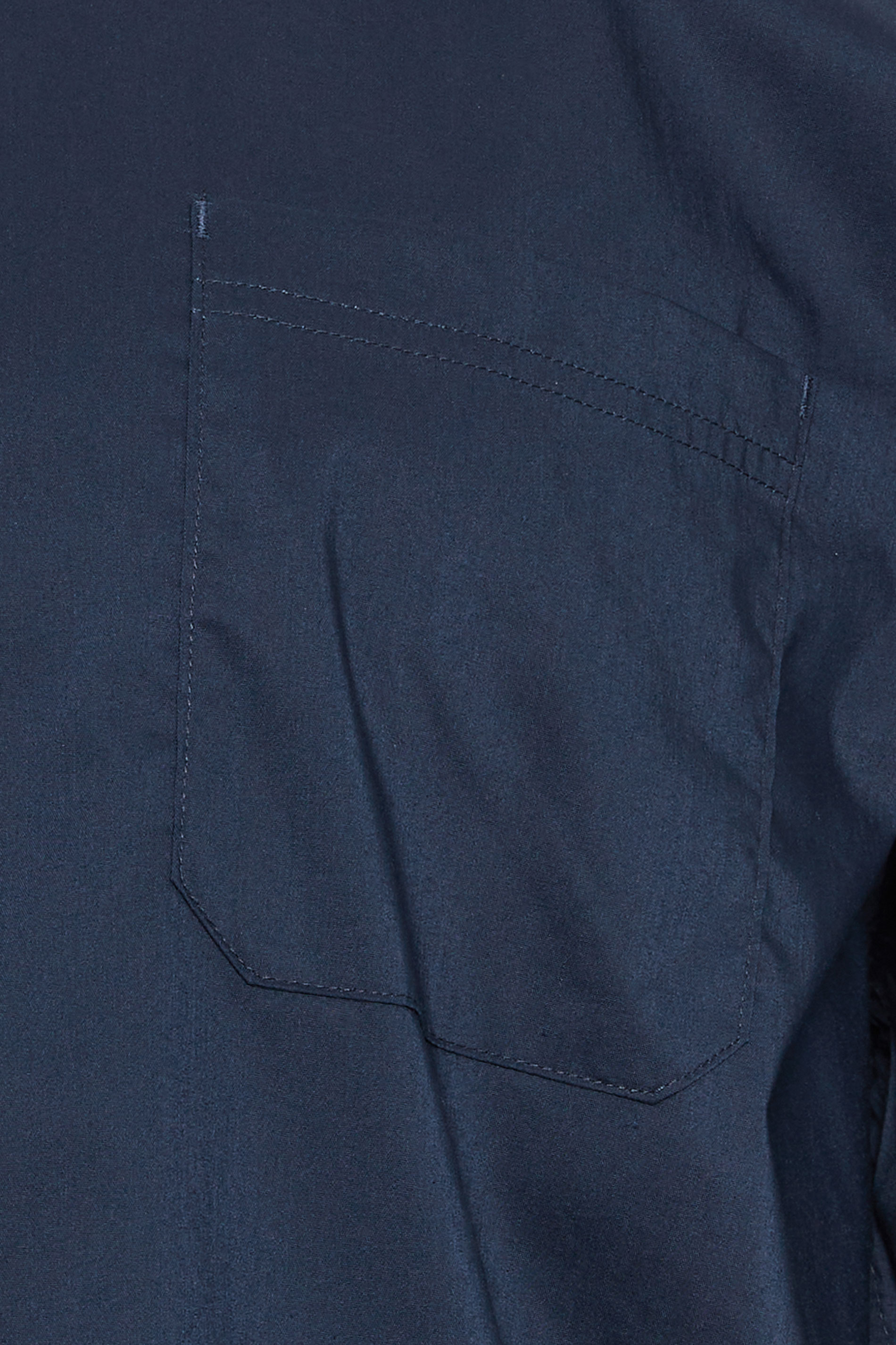 D555 Big & Tall Navy Blue Long Sleeve Non Iron Stretch Shirt | BadRhino 5