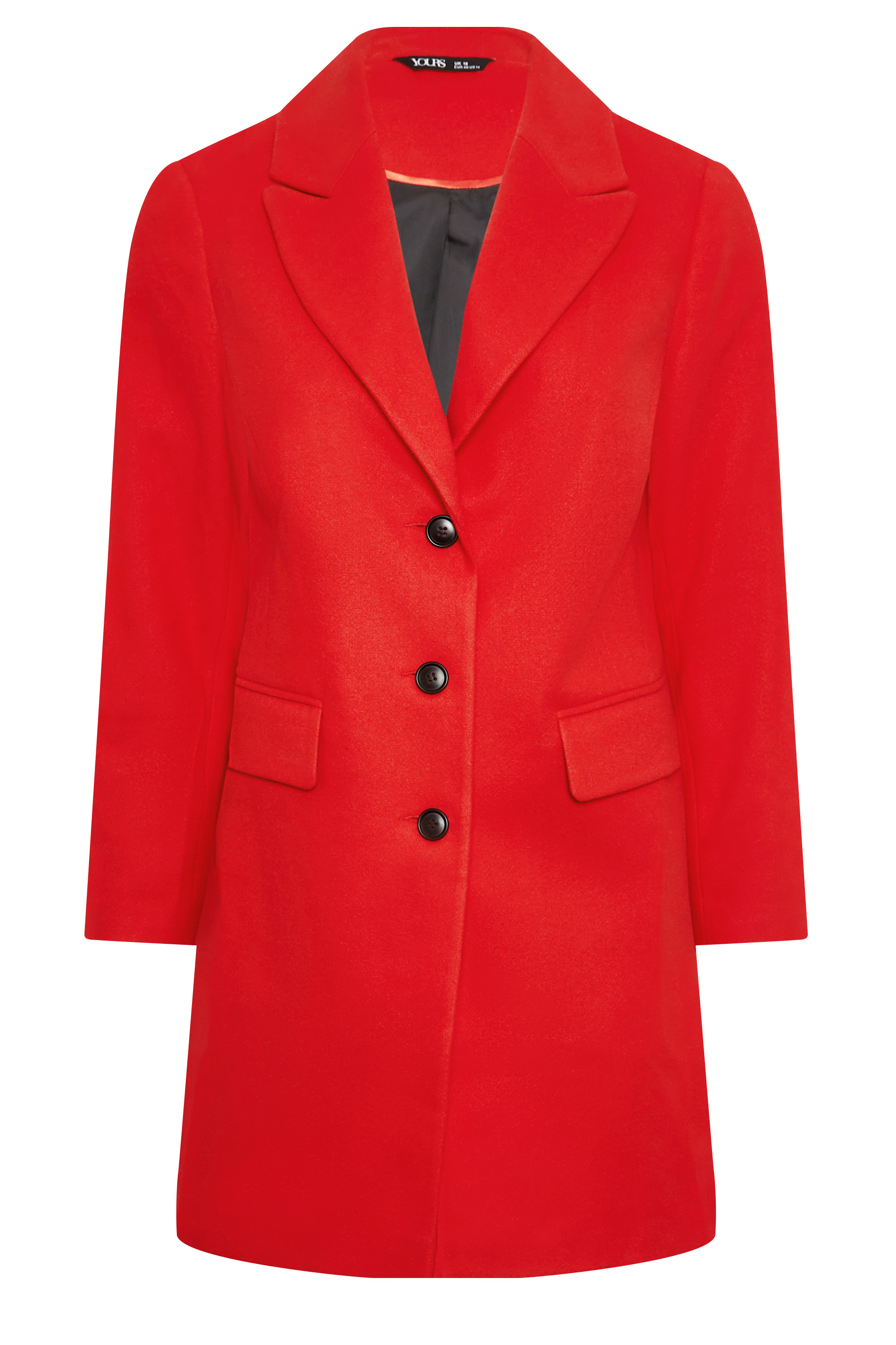 YOURS Plus Size Red Midi Formal Coat | Yours Clothing