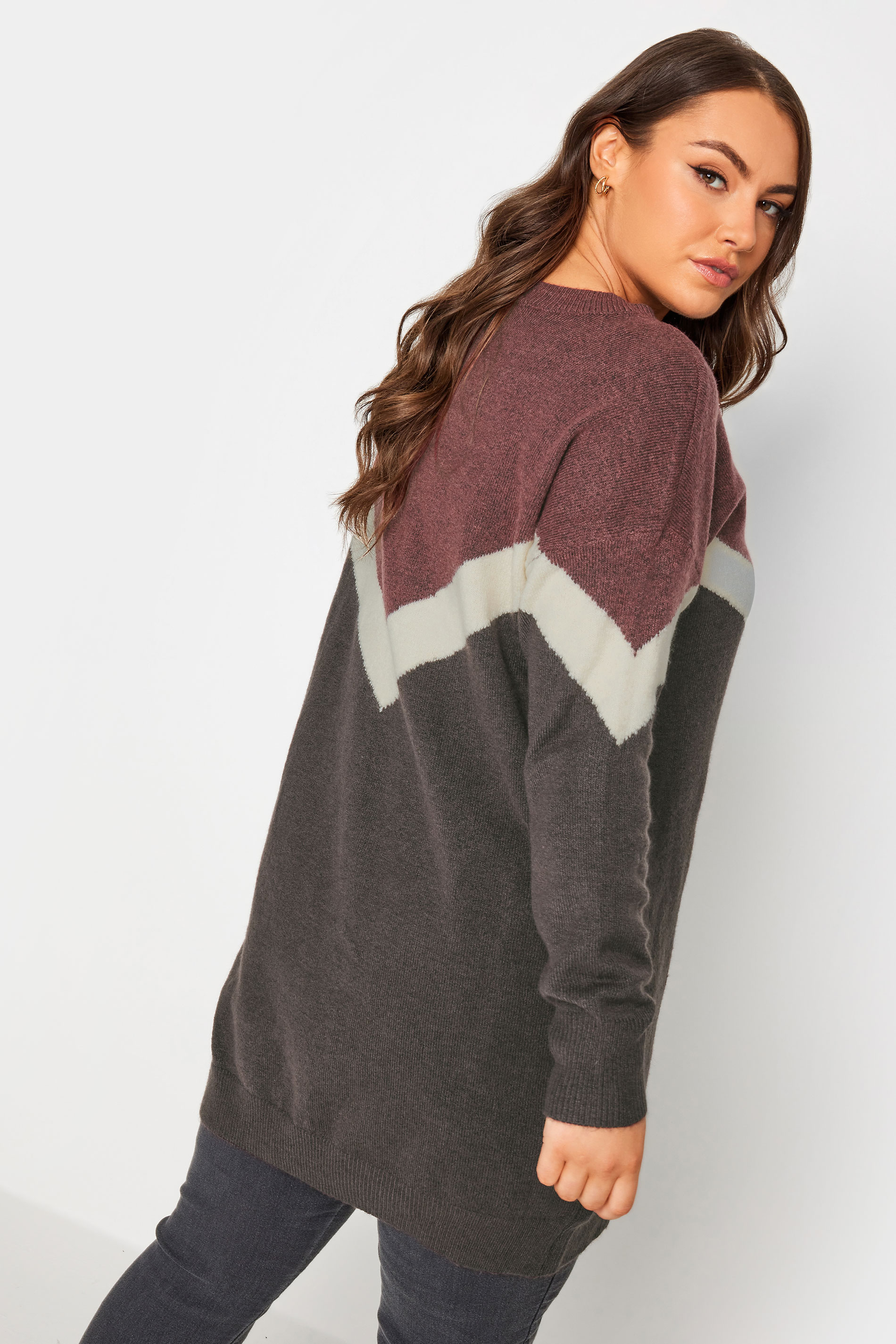 YOURS FOR GOOD Plus Size Grey Oversized Recycled Jumper | Yours Clothing 3