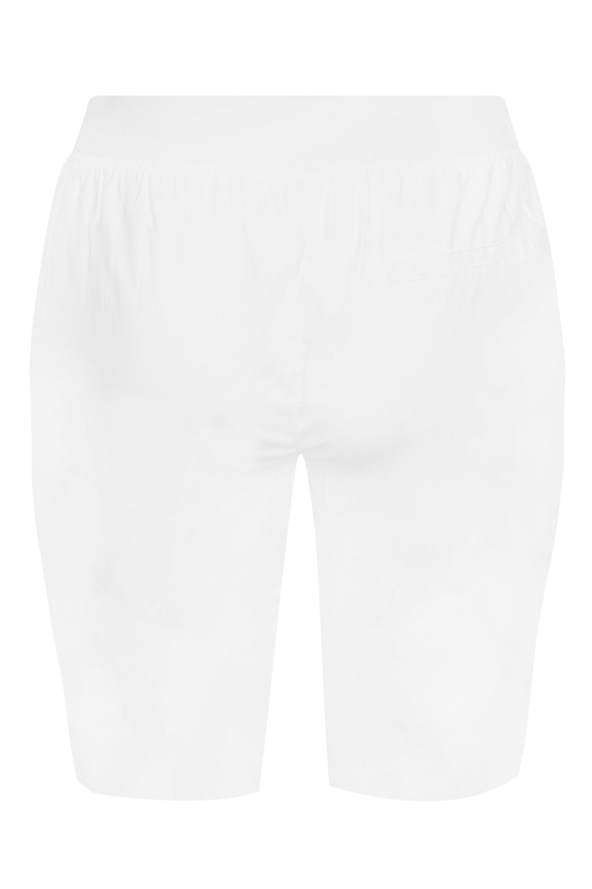 White Cool Cotton Shorts | Yours Clothing