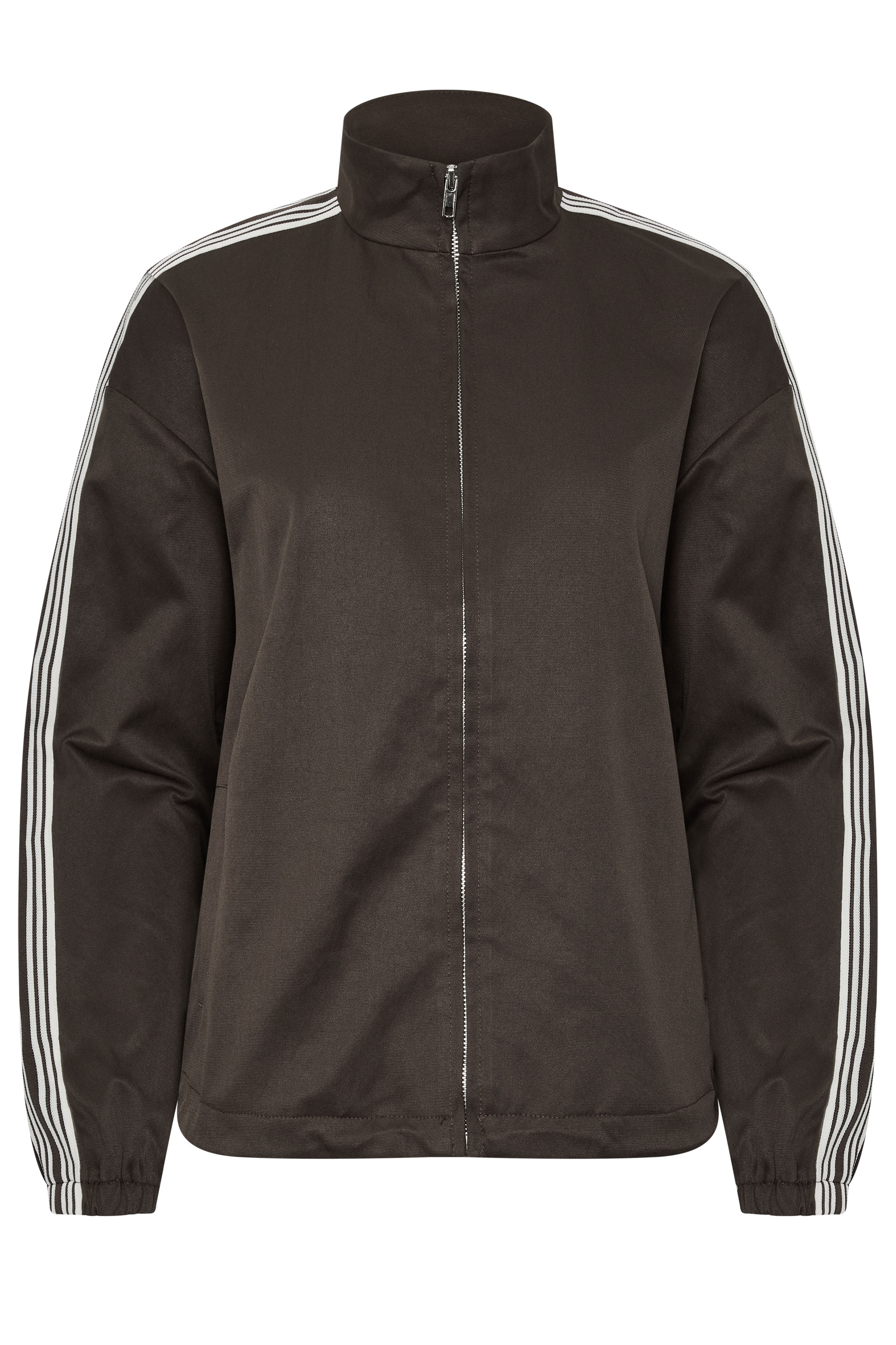 PixieGirl Petite Women's Chocolate Brown Side Stripe Jacket | PixieGirl  1