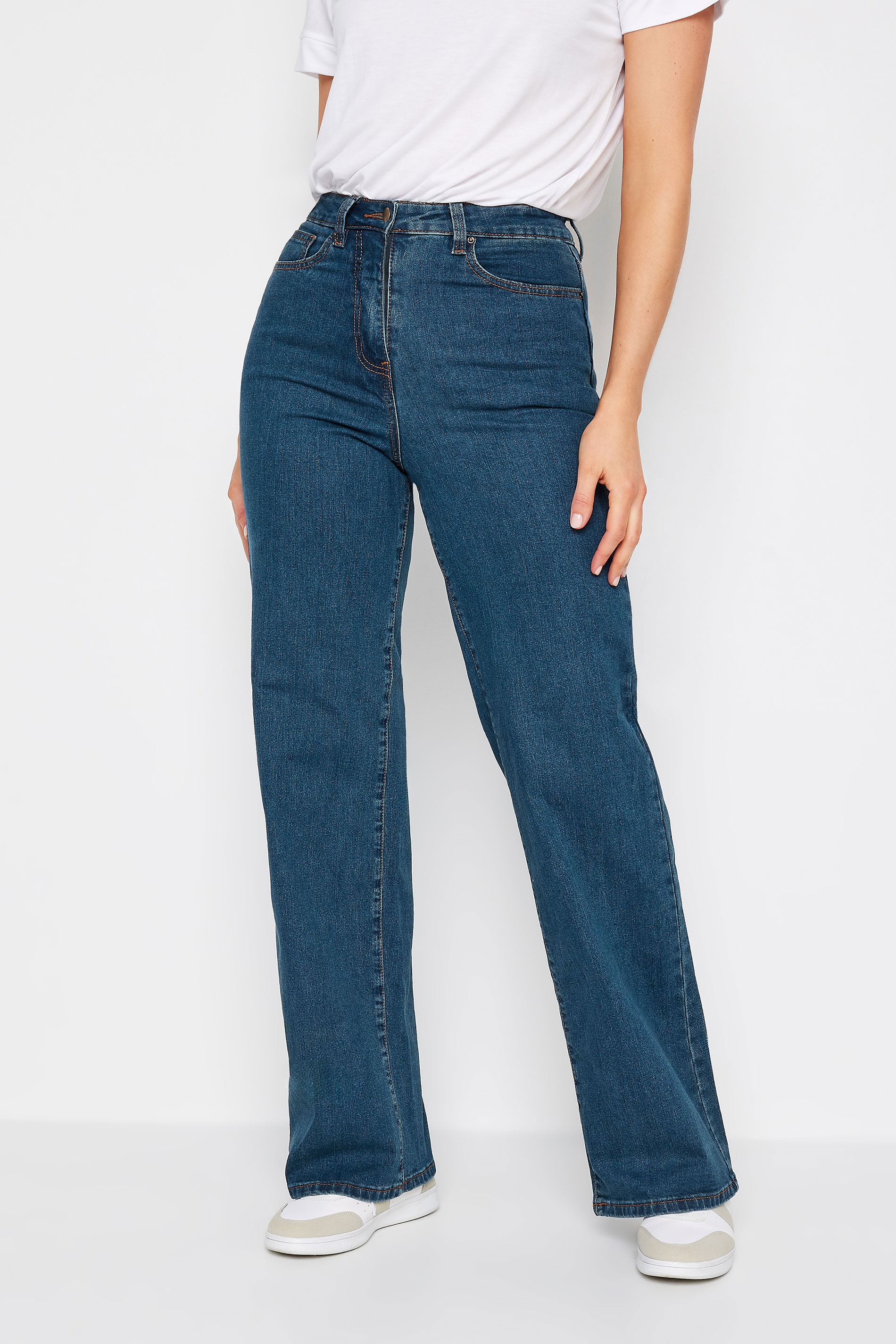 LTS Tall Indigo Blue BEA Wide Leg Jeans | Long Tall Sally 2