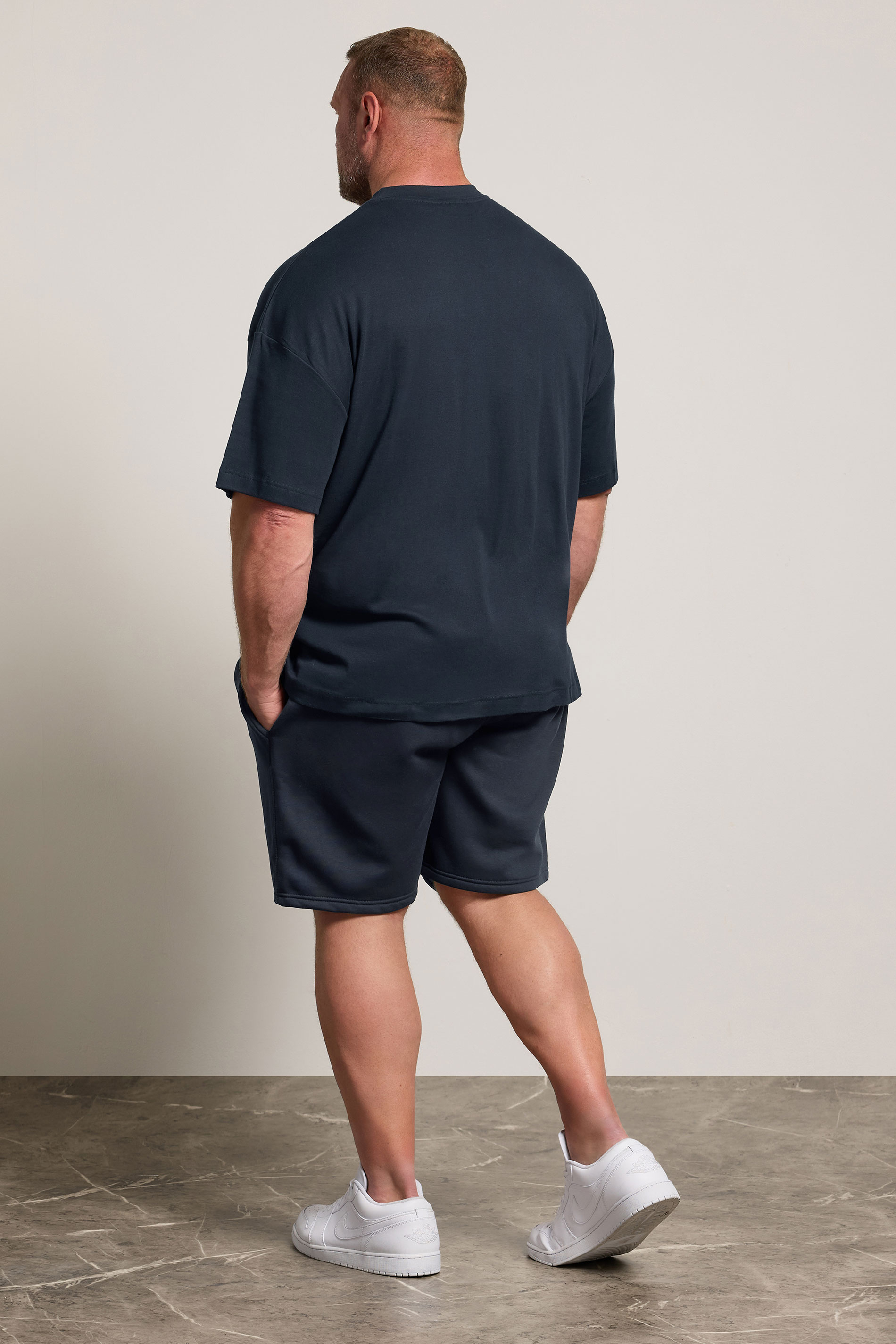 IronRhino Big & Tall Navy Blue 'Rest Day' T-Shirt & Short Set | BadRhino 2
