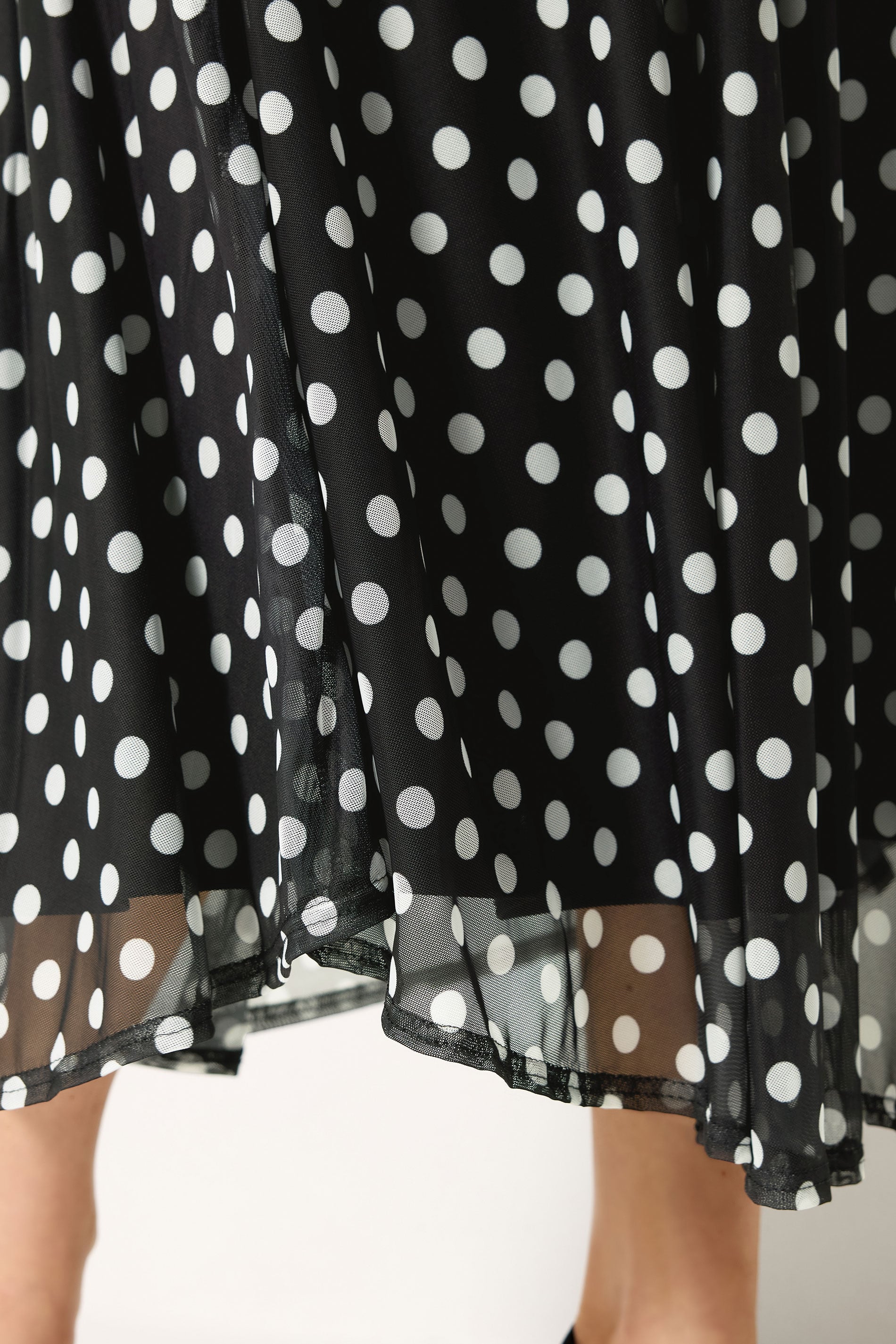 LTS Tall Women's Black Polka Dot Mesh Midi Skirt | Long Tall Sally 4