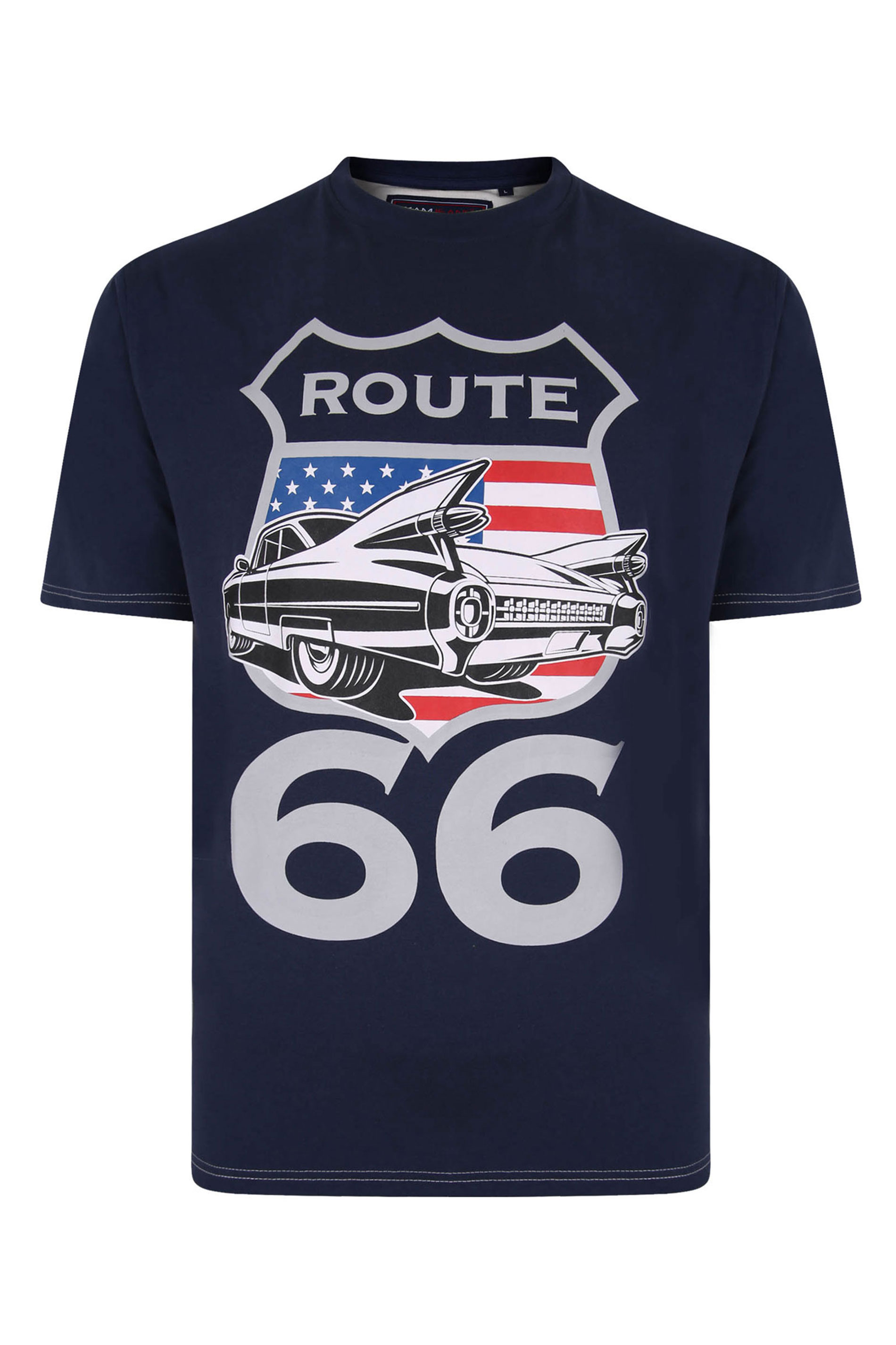 KAM Navy Route 66 T-Shirt_F.jpg
