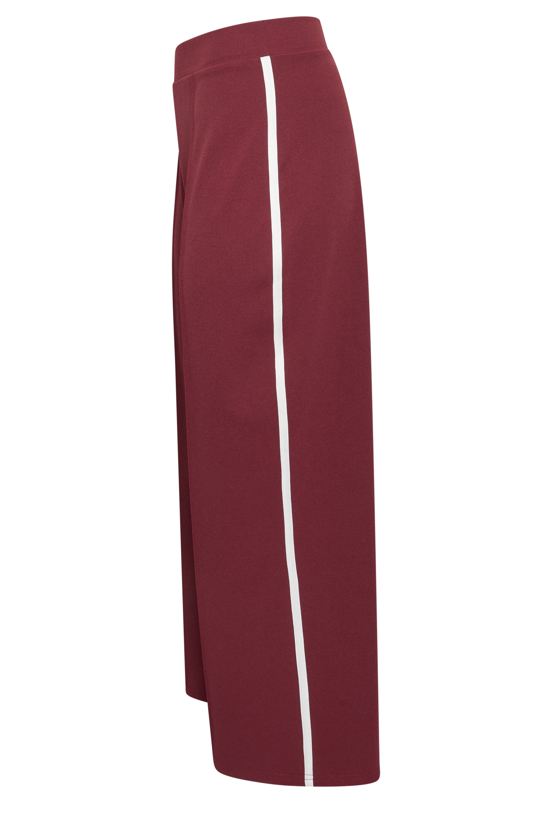 M&Co Petite Berry Red Pintuck Side Stripe Trousers | M&Co 7