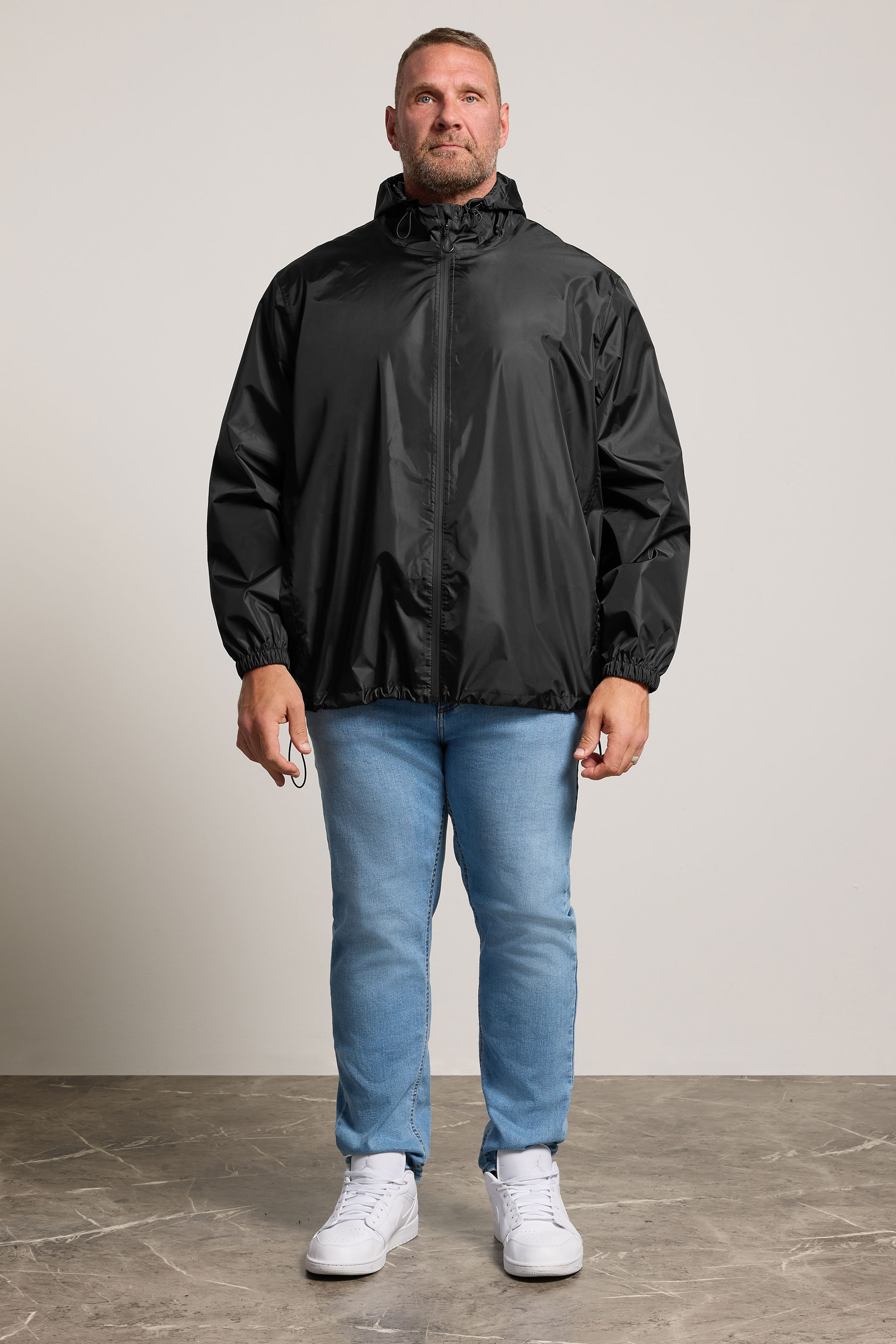 BadRhino Big & Tall Black Pac a Mac Hooded Jacket | BadRhino 1