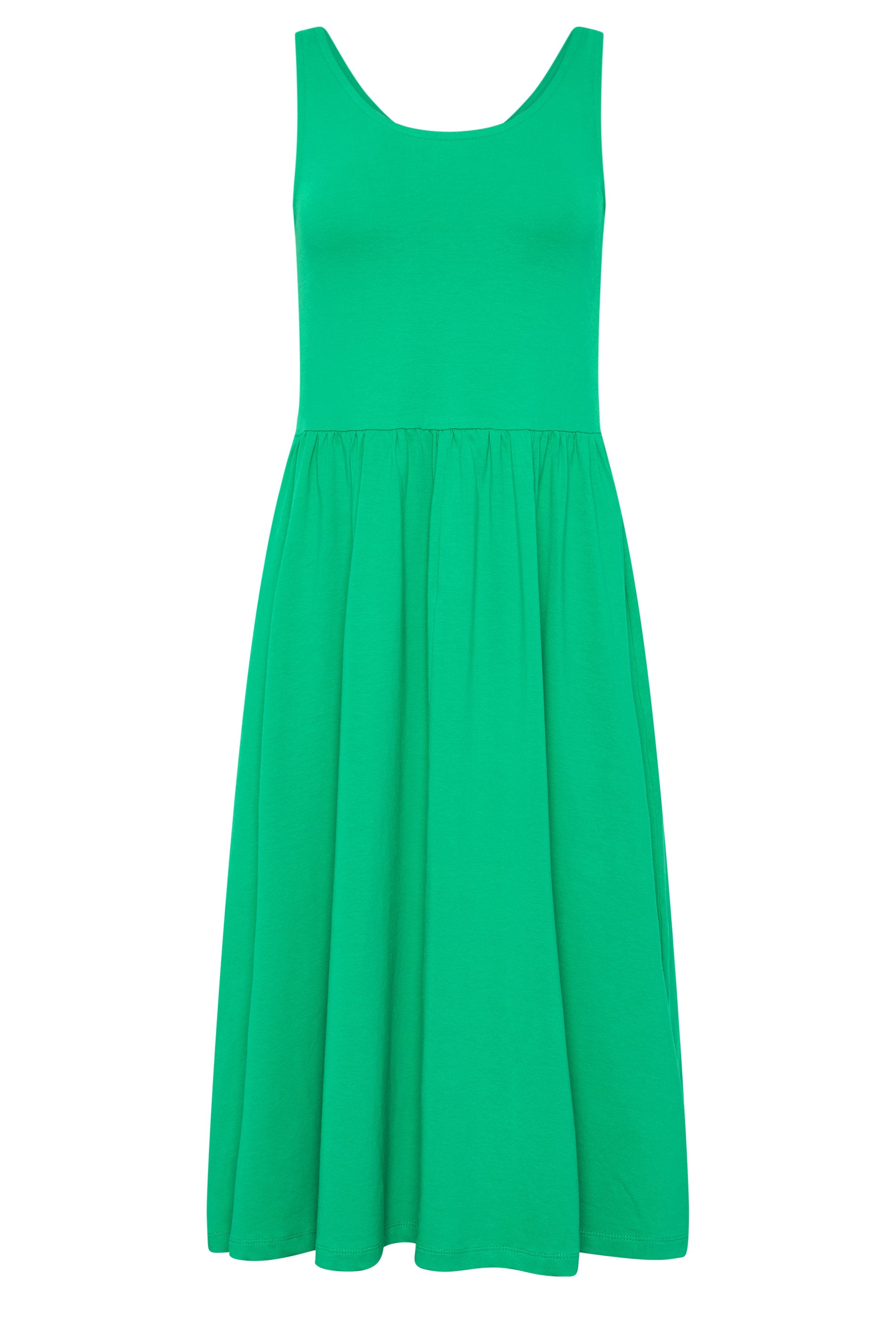 M&Co Petite Green Sleeveless Cotton Midi Dress | M&Co 5