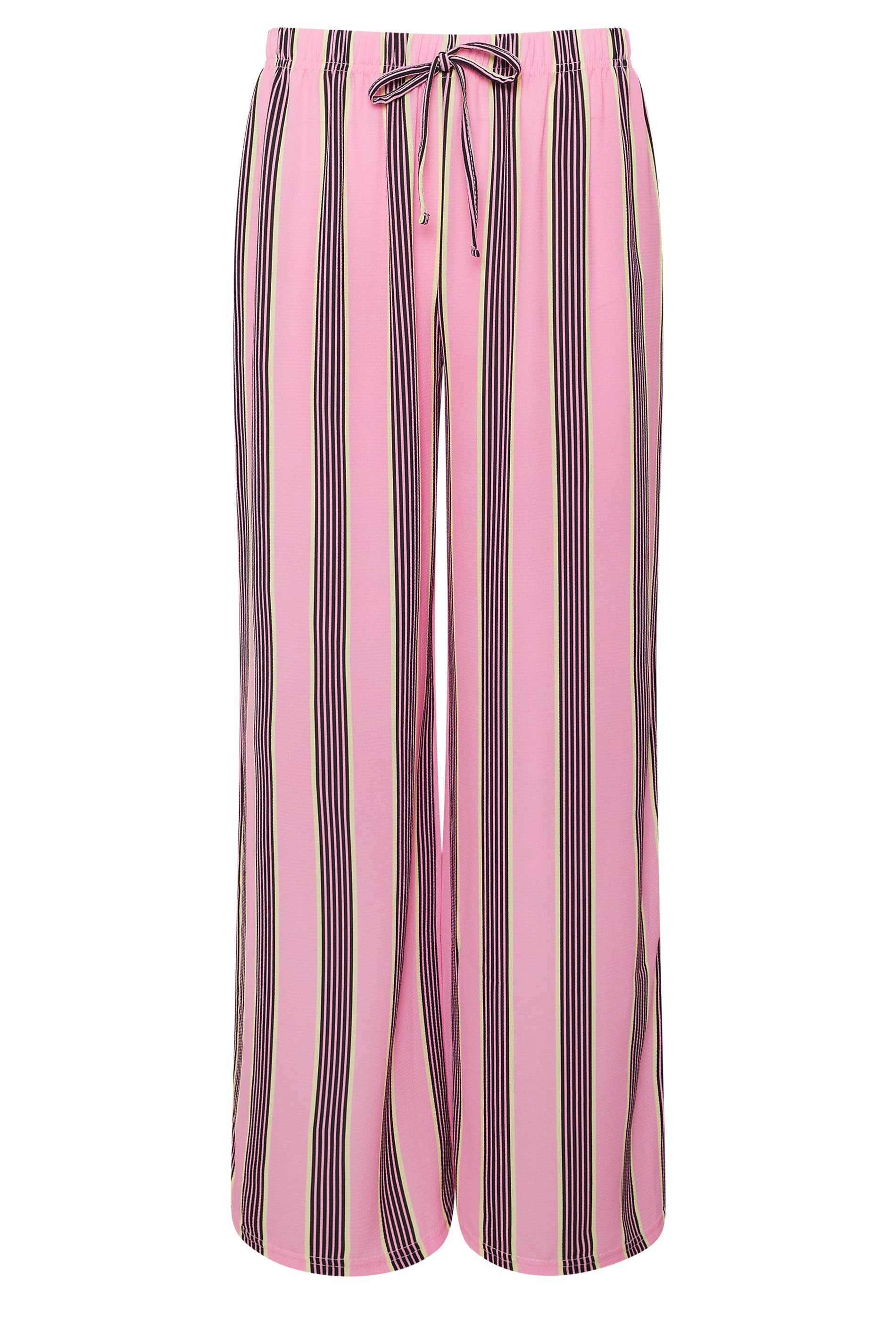 PixieGirl Petite Pink Striped Wide Leg Trousers | PixieGirl 5