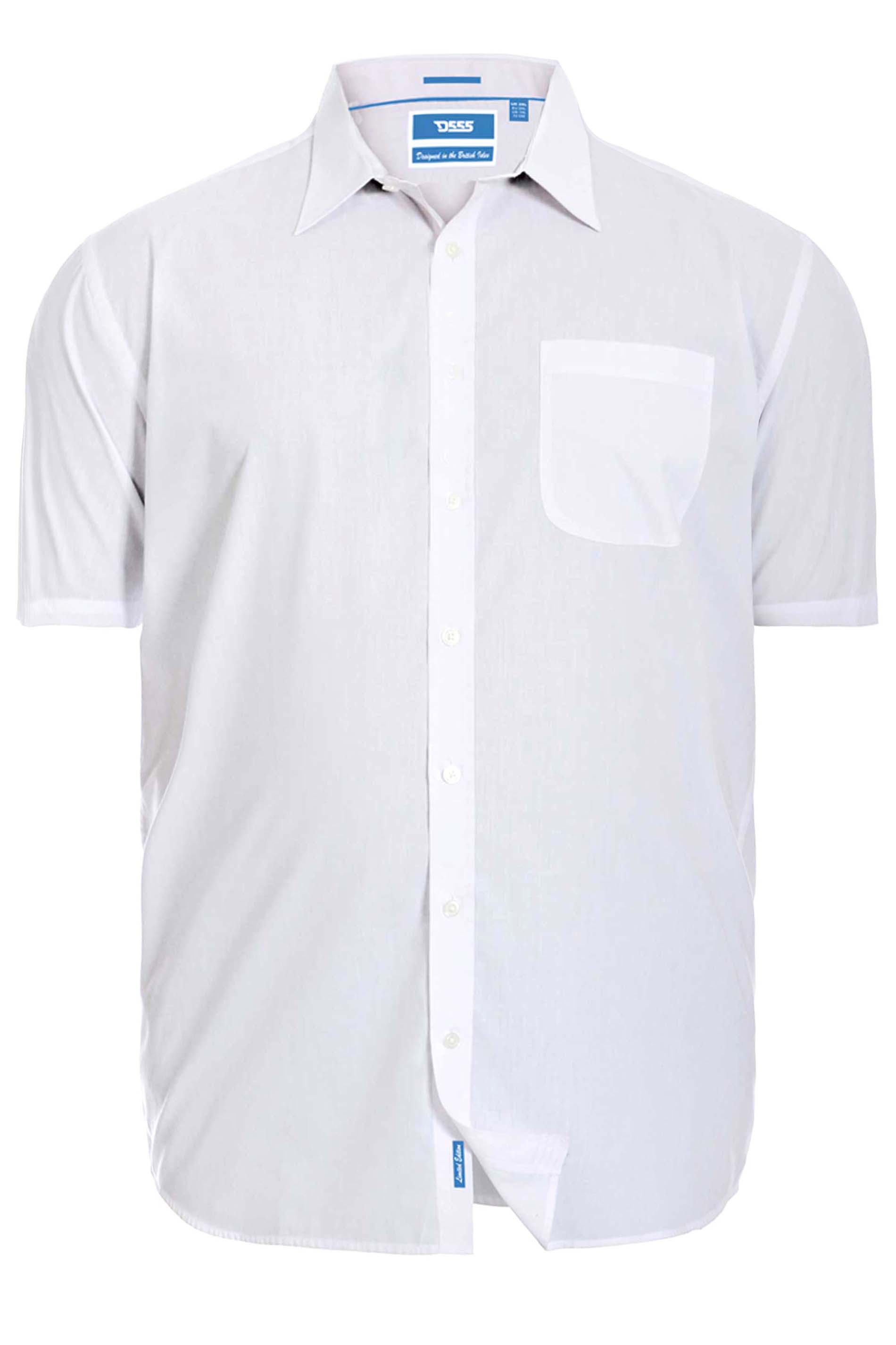 D555 White Basic Short Sleeve Shirt | BadRhino 2