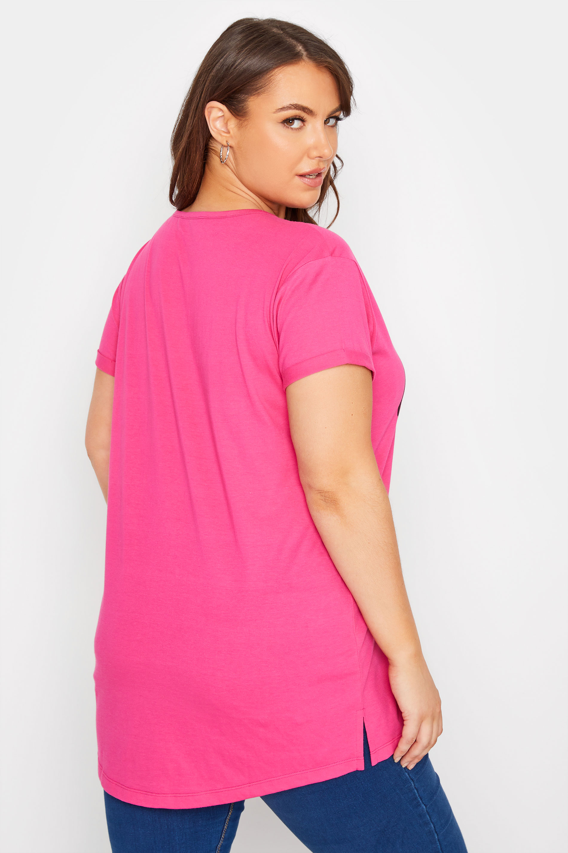 Plus Size Pink 'I Do Crew' Slogan T-Shirt | Yours Clothing  3