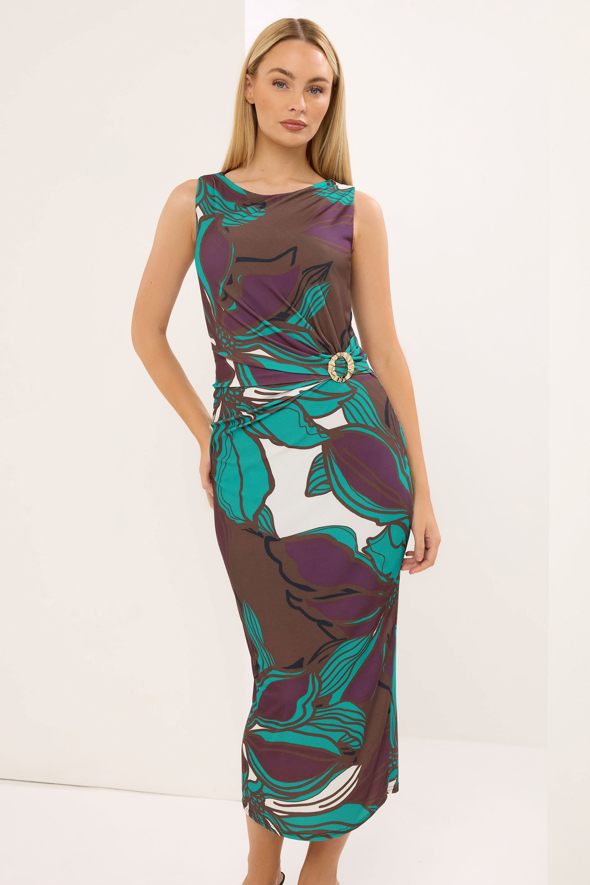 STAR Chocolate Brown Floral Wrap Dress | StarByJM 3
