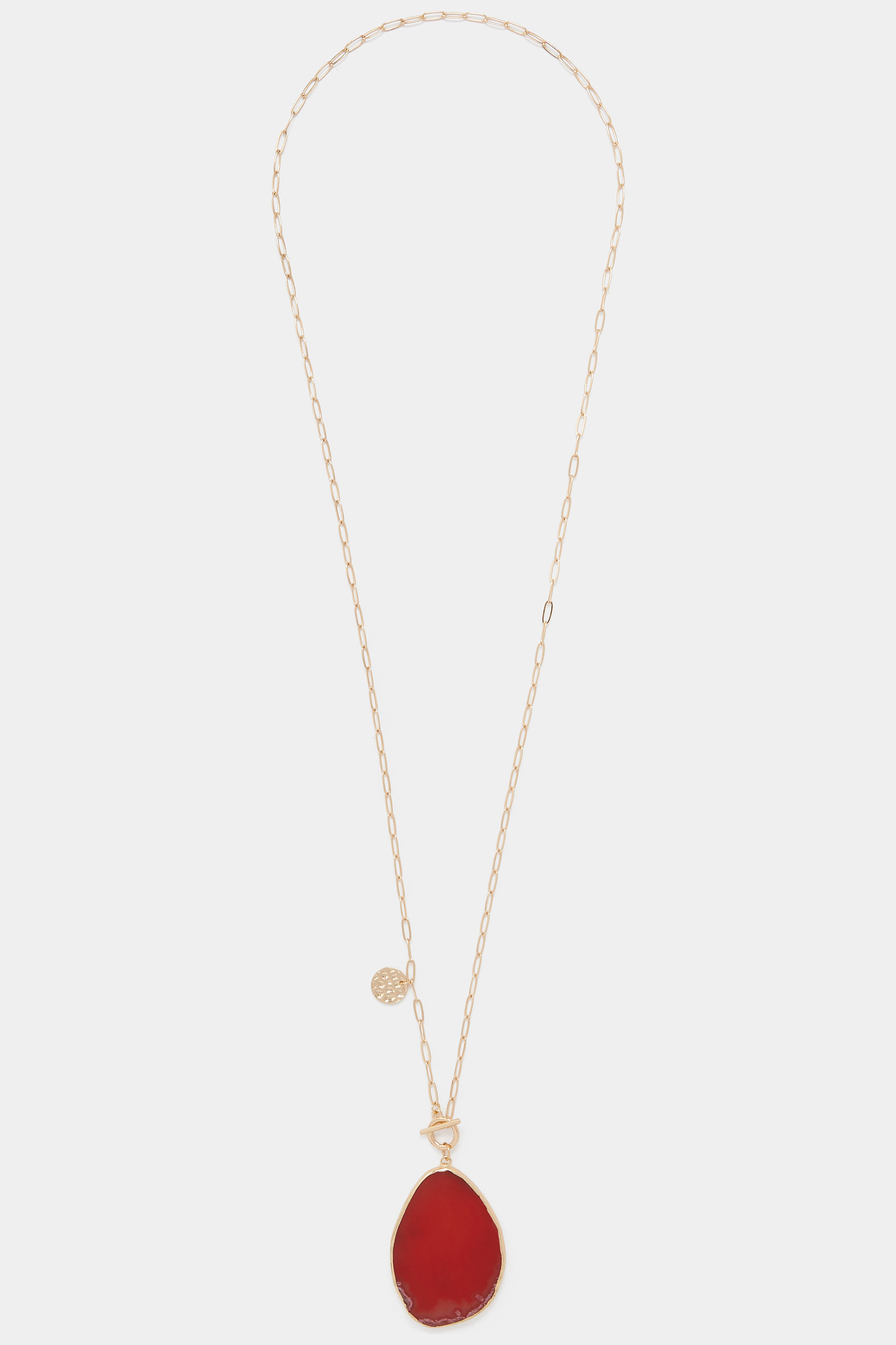 Gold Tone Long Pendant Necklace | Yours Clothing 3