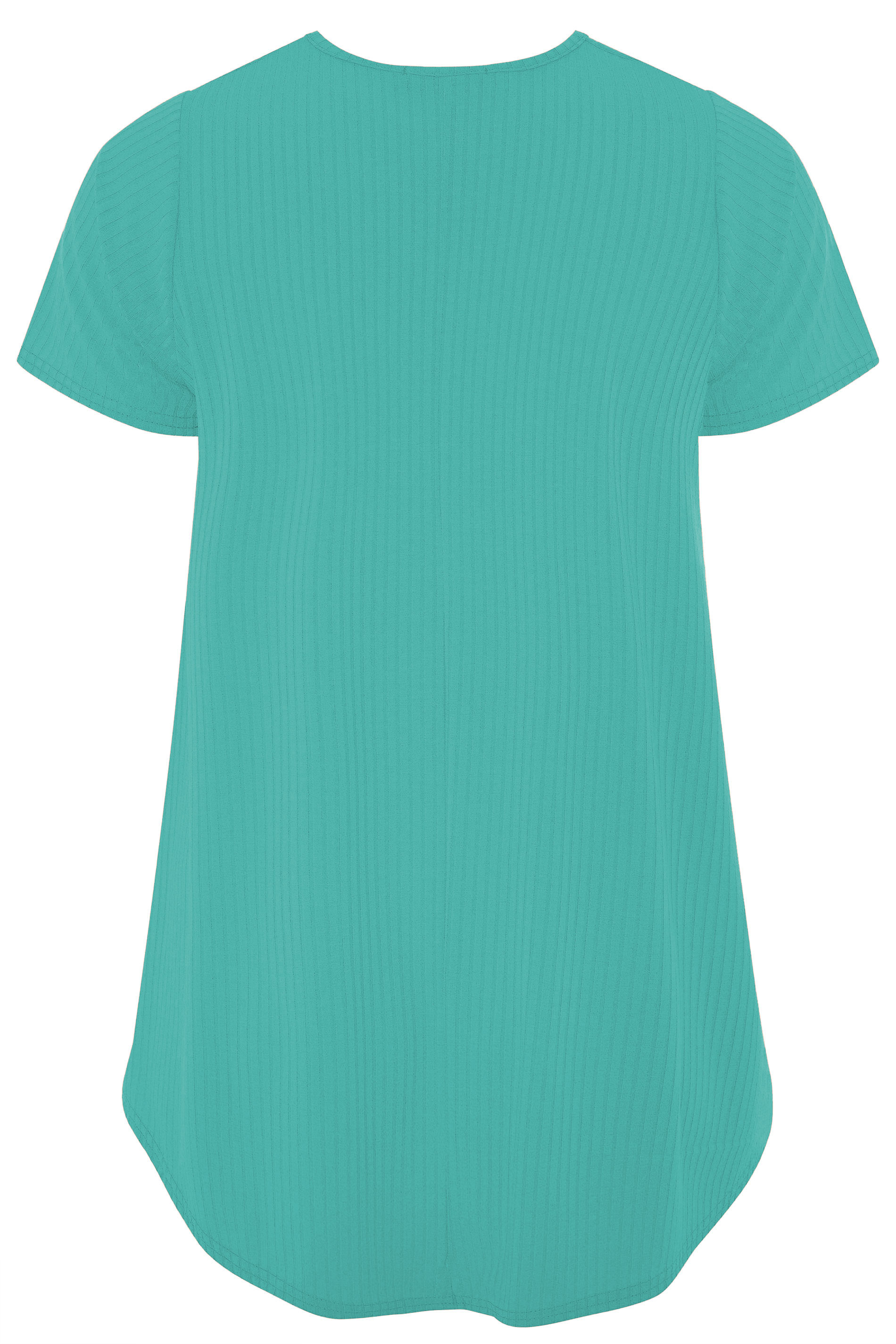 Grande taille  Tops Grande taille  Tops Jersey | LIMITED COLLECTION - T-Shirt Vert Nervuré en Jersey - DB84023