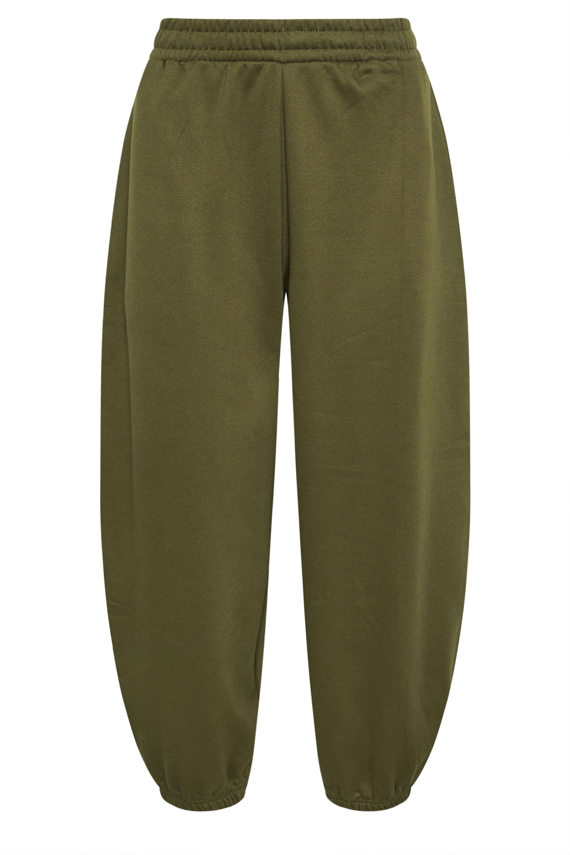 PixieGirl Petite Women's Olive Green Brushed Balloon Joggers | PixieGirl 5