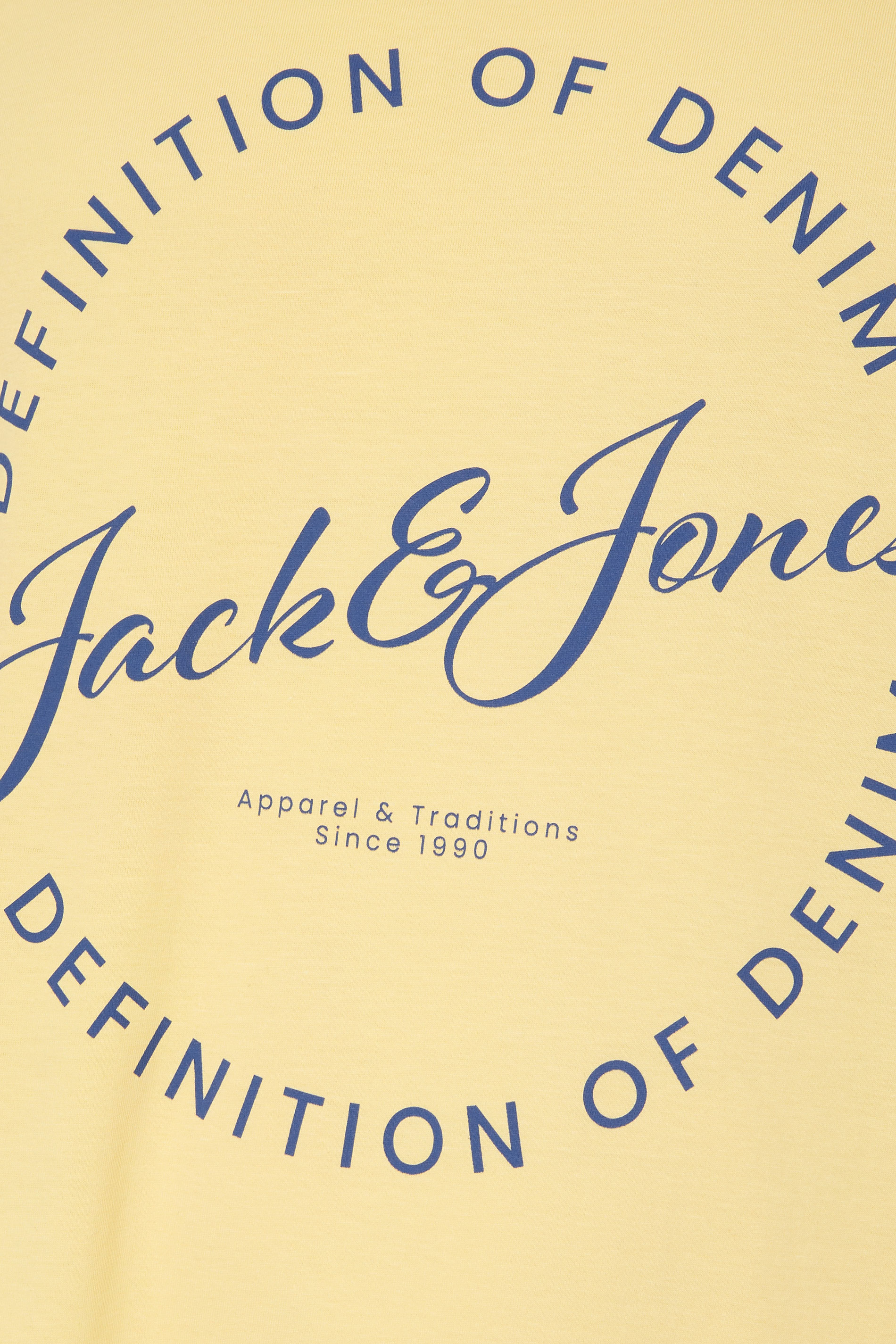 JACK & JONES Big & Tall Sunlight Yellow Circle Logo Print T-Shirt | BadRhino 5