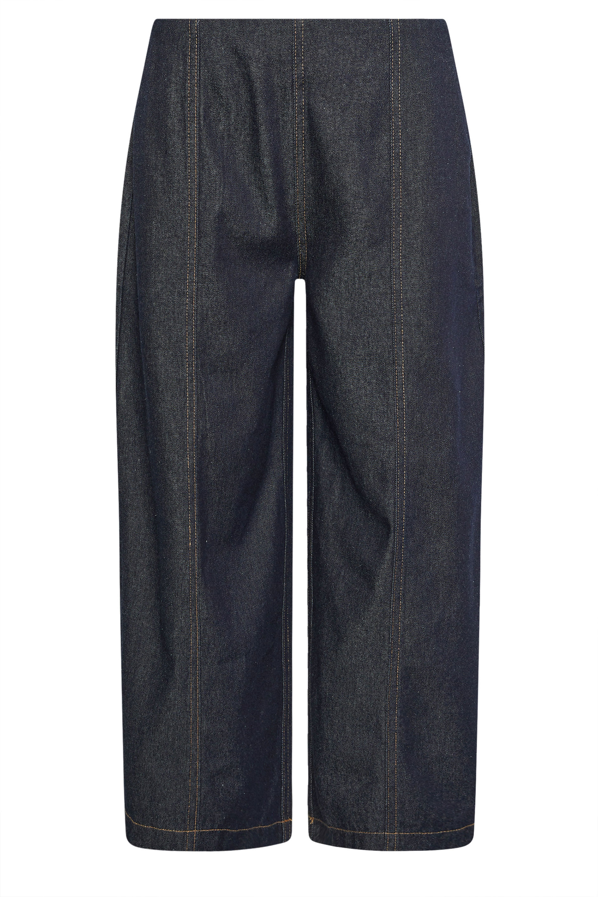 PixieGirl Petite Women's Dark Blue Seam Front Balloon Jeans | PixieGirl 5