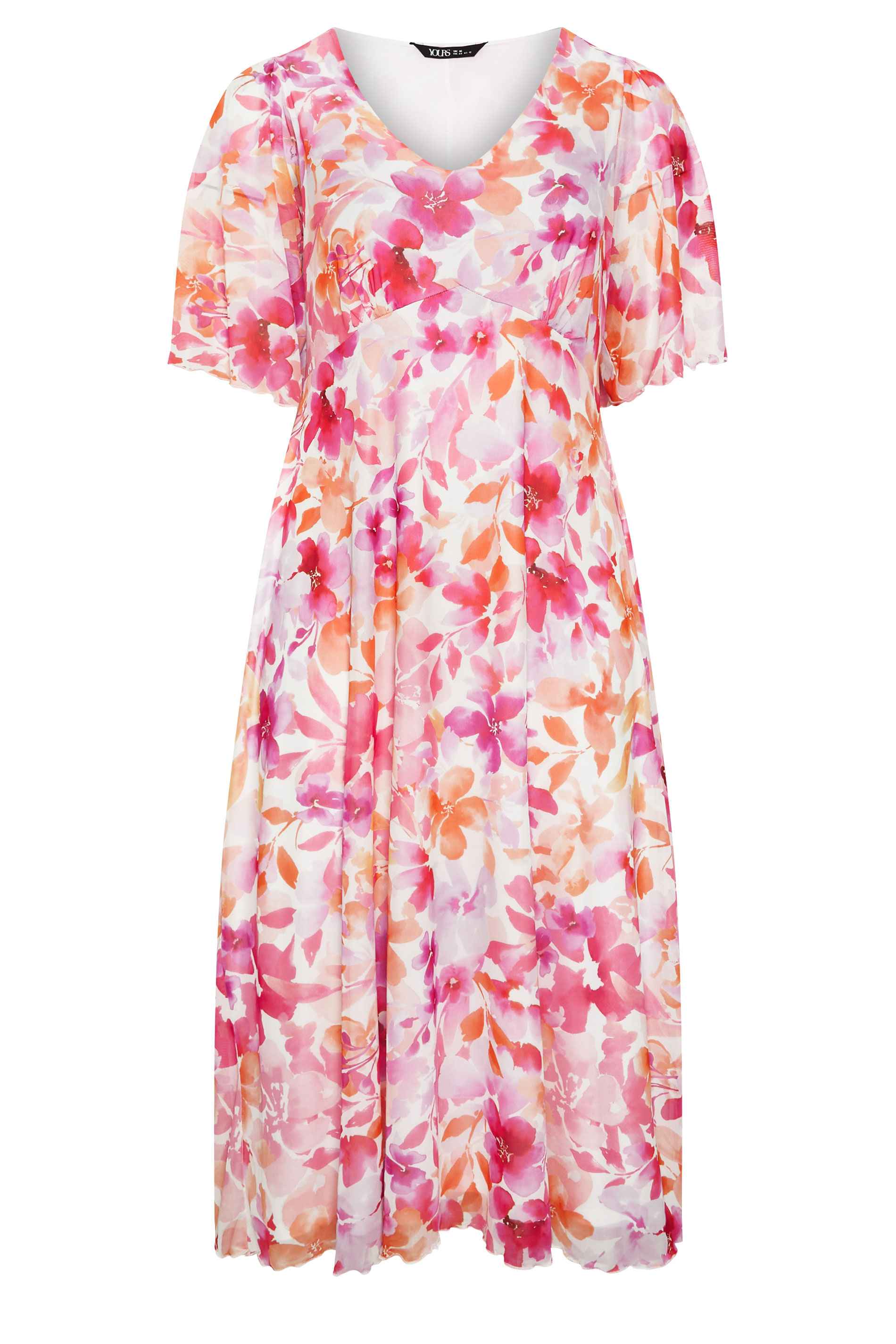 YOURS Plus Size Pink Floral Maxi Dress | Yours Clothing 6