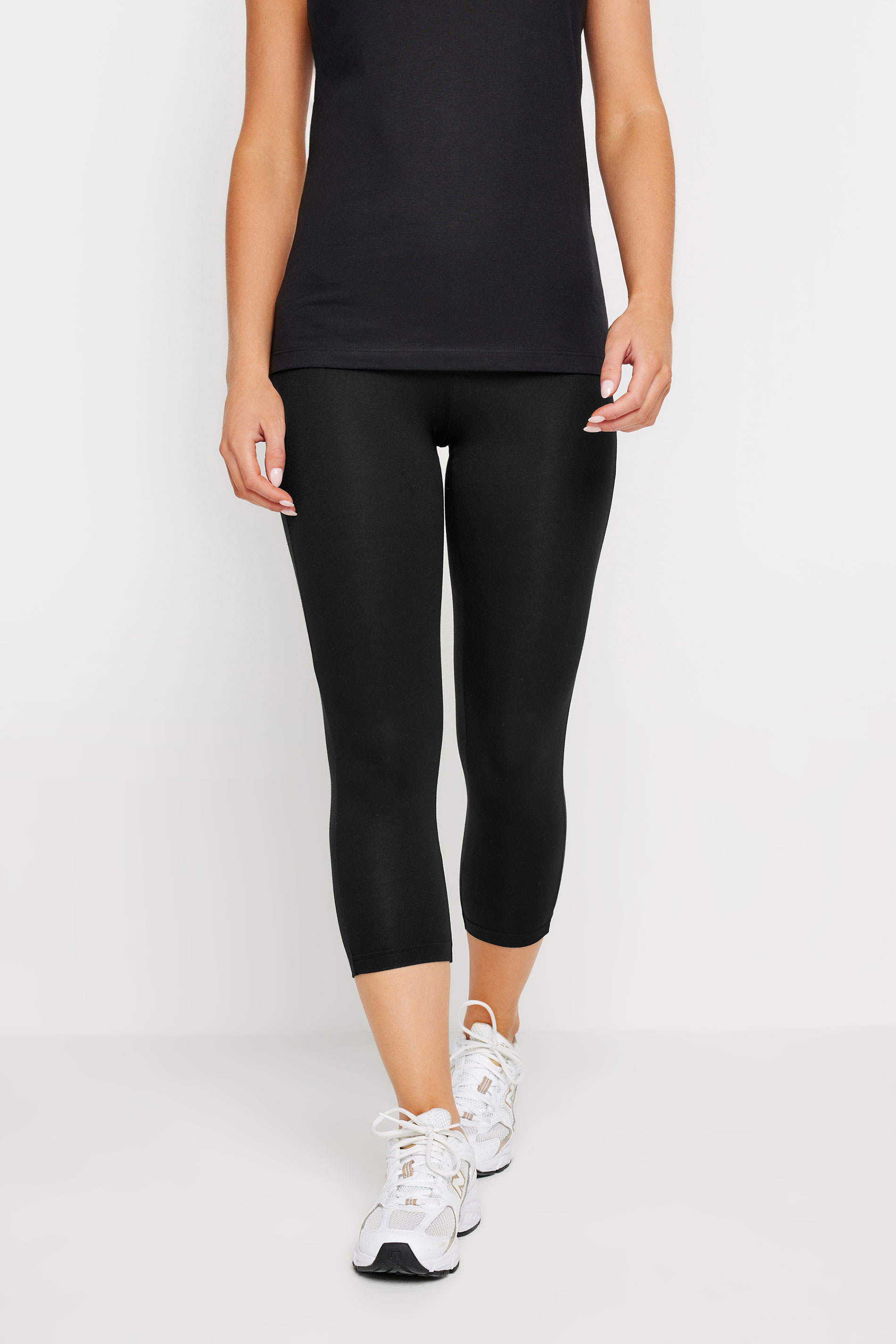PixieGirl Petite Women's Black Basic Cropped Leggings | PixieGirl 1