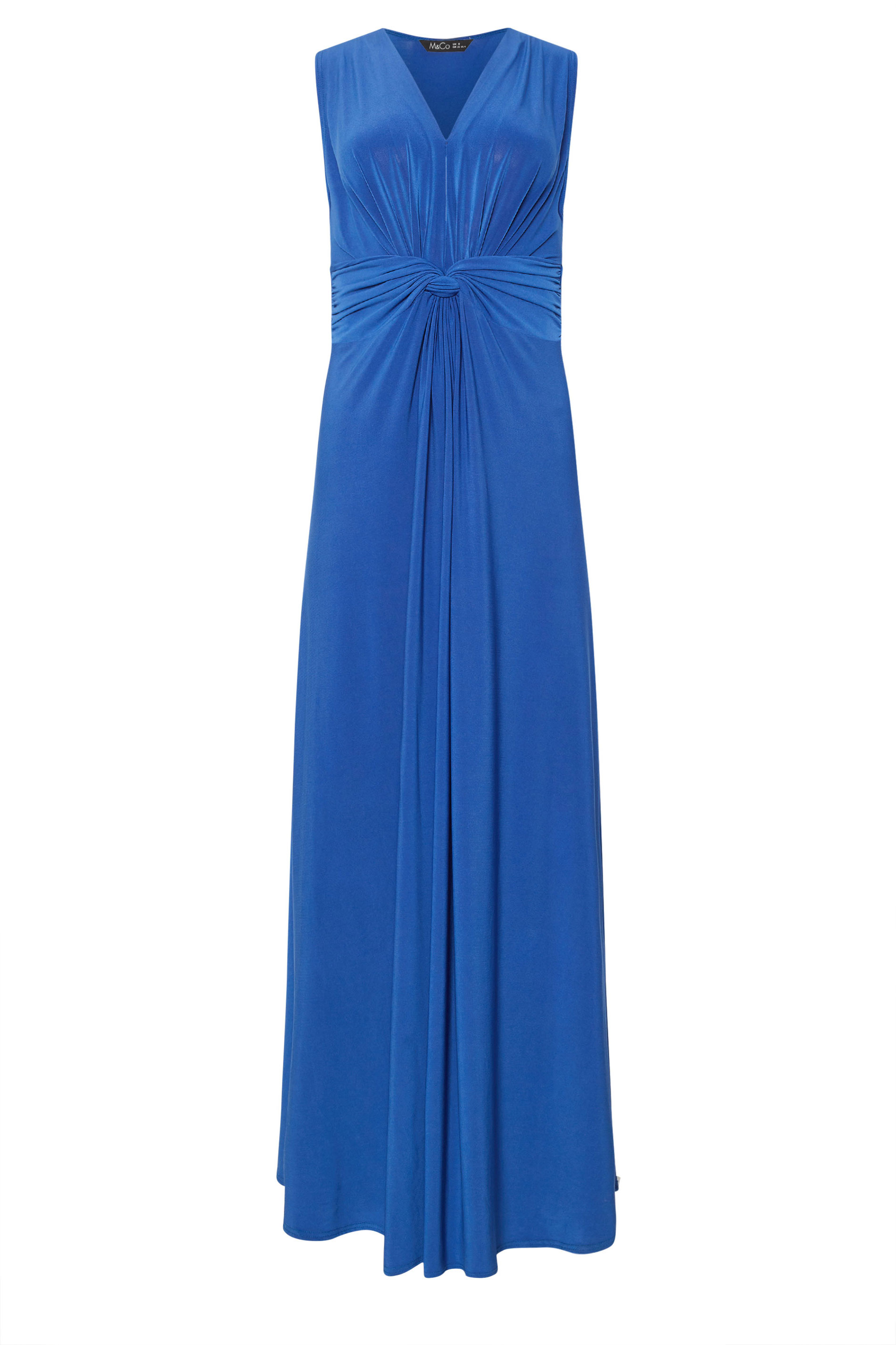 M&Co Cobalt Blue Knot Front Sleeveless Maxi Dress | M&Co 6