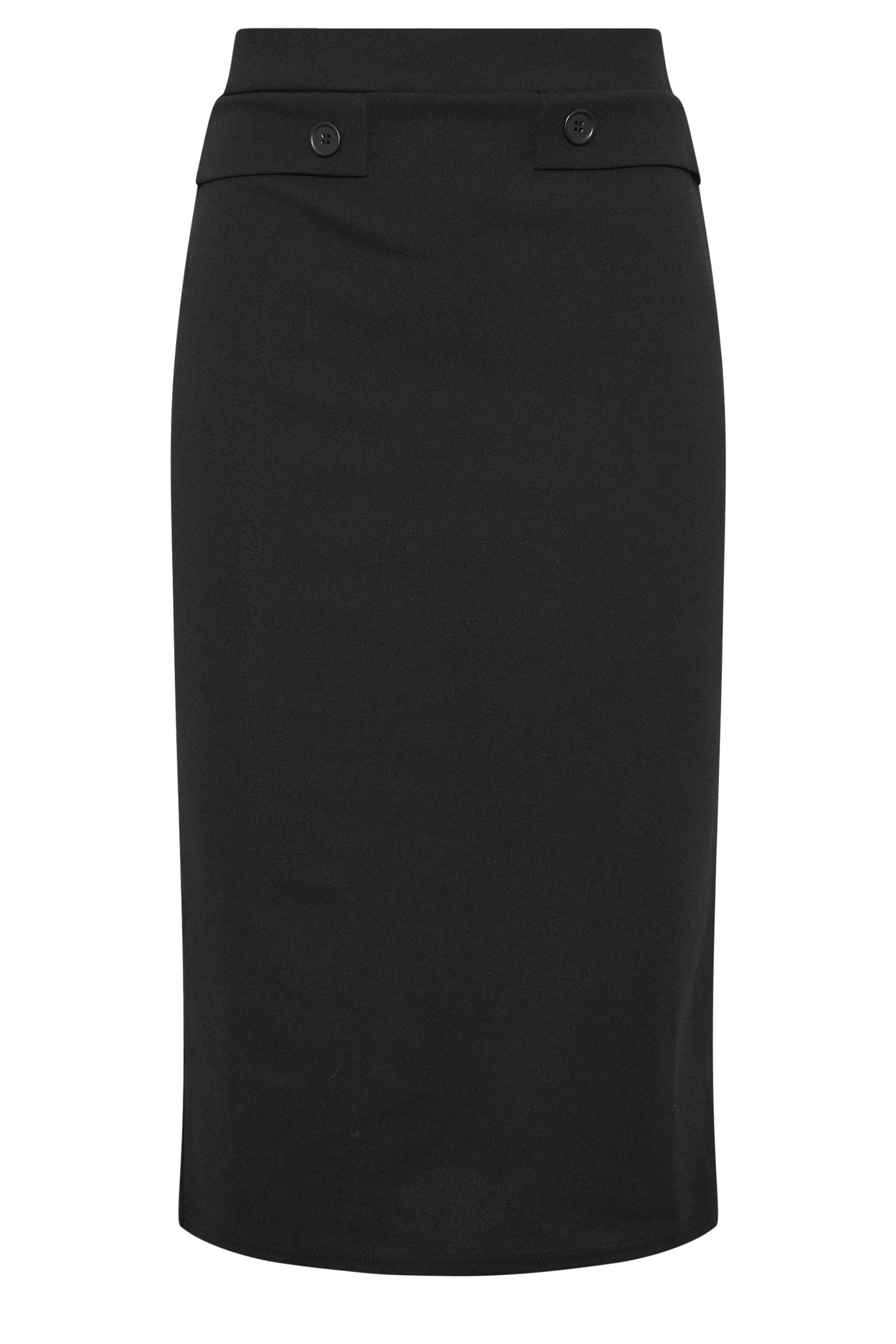 M&Co Black Button Detail Midi Skirt | M&Co 5