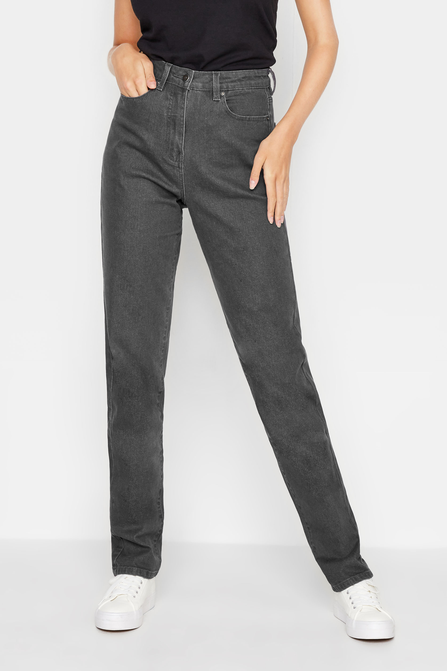 LTS Tall Women's Grey UNA Mom Jeans | Long Tall Sally 1