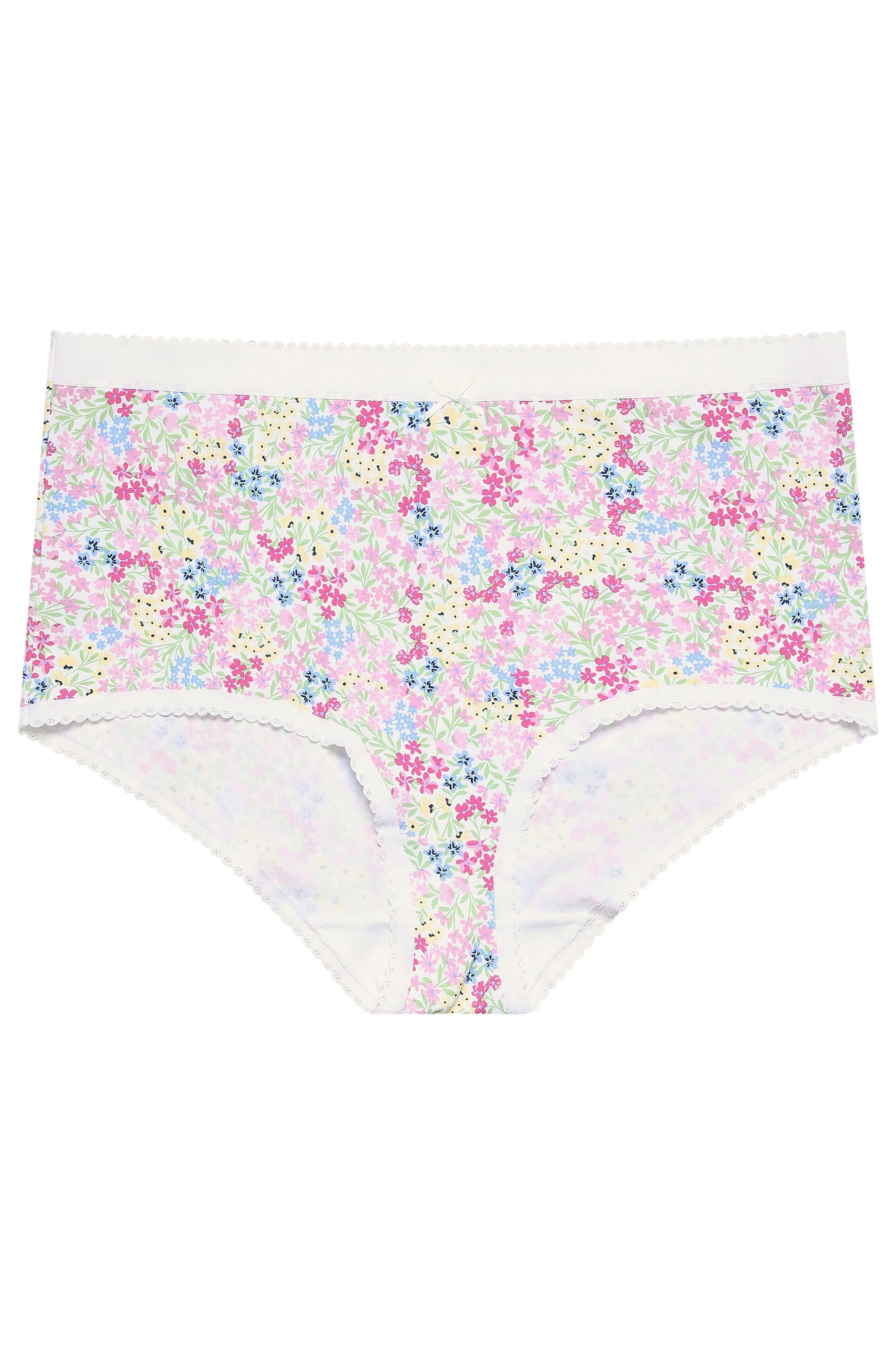 YOURSET 5 PACK Plus Size Pink Floral Spring Full Briefs | Yours Clothing 6