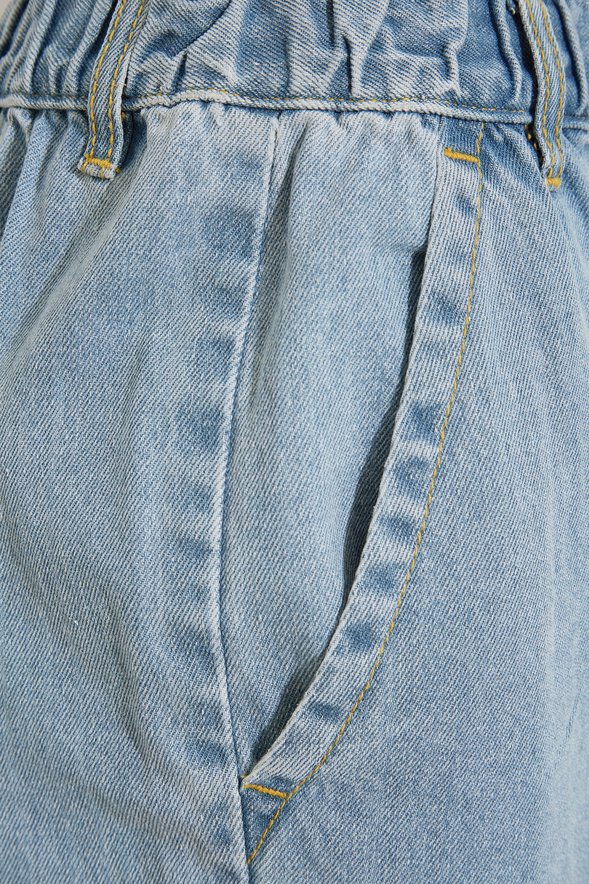 LTS Tall Women's Blue Paper Bag Waist Tapered Jeans | Long Tall Sally  3