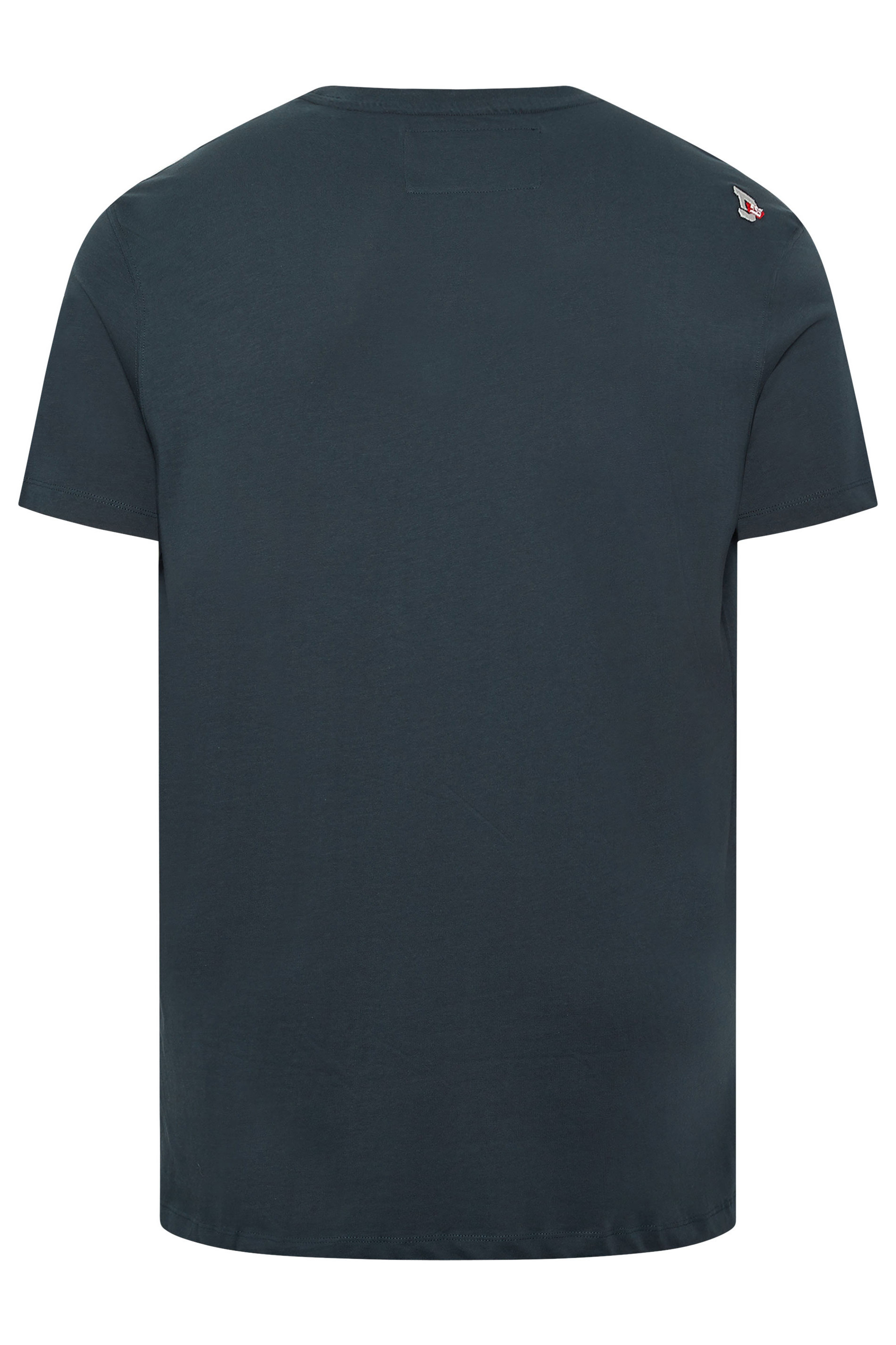 D555 Big & Tall Navy Blue Motorbike Graphic T-Shirt | BadRhino 4