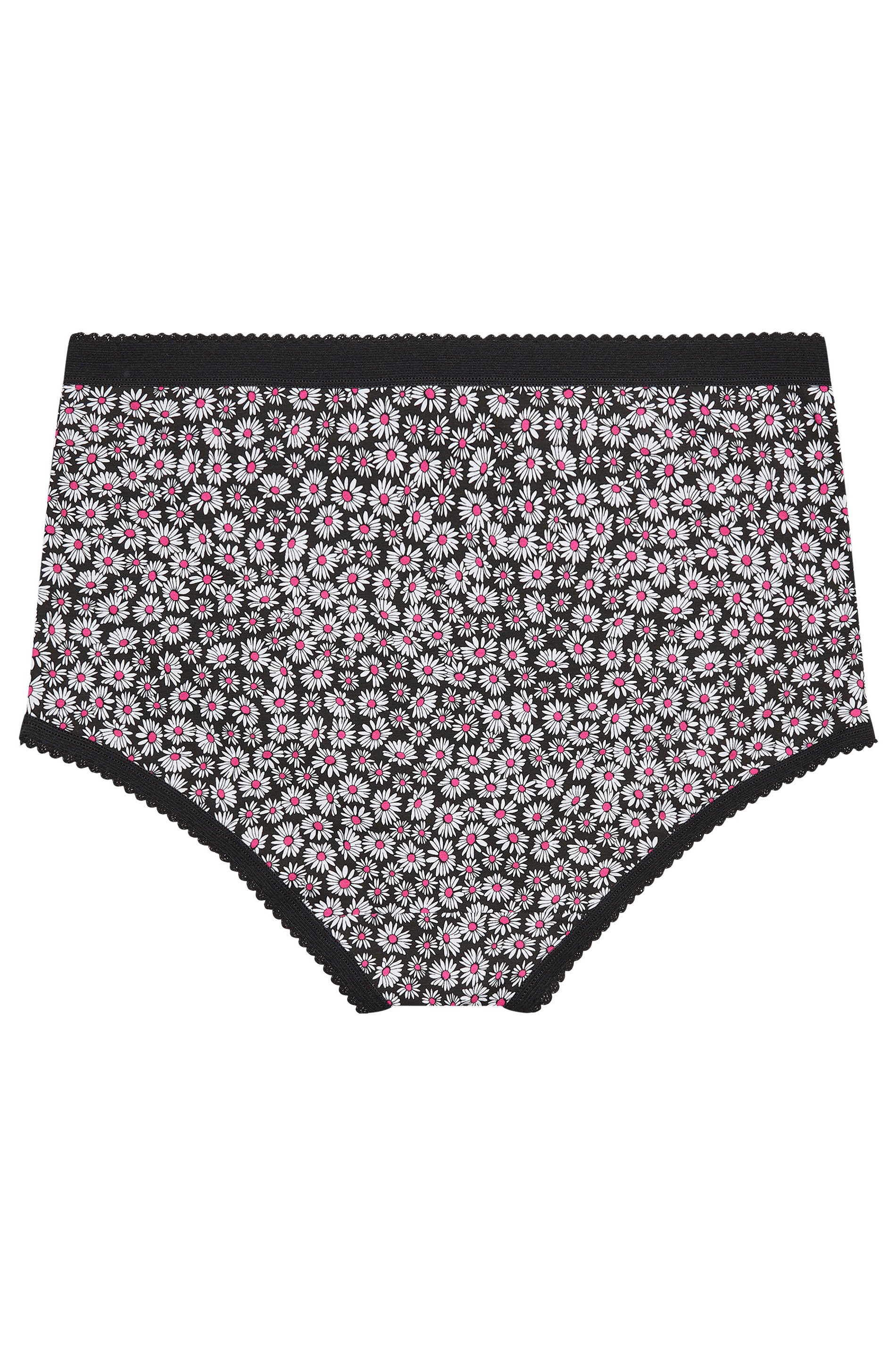 YOURSET 5 PACK Plus Size Pink Diasy Print Full Briefs | Yours Clothing 11