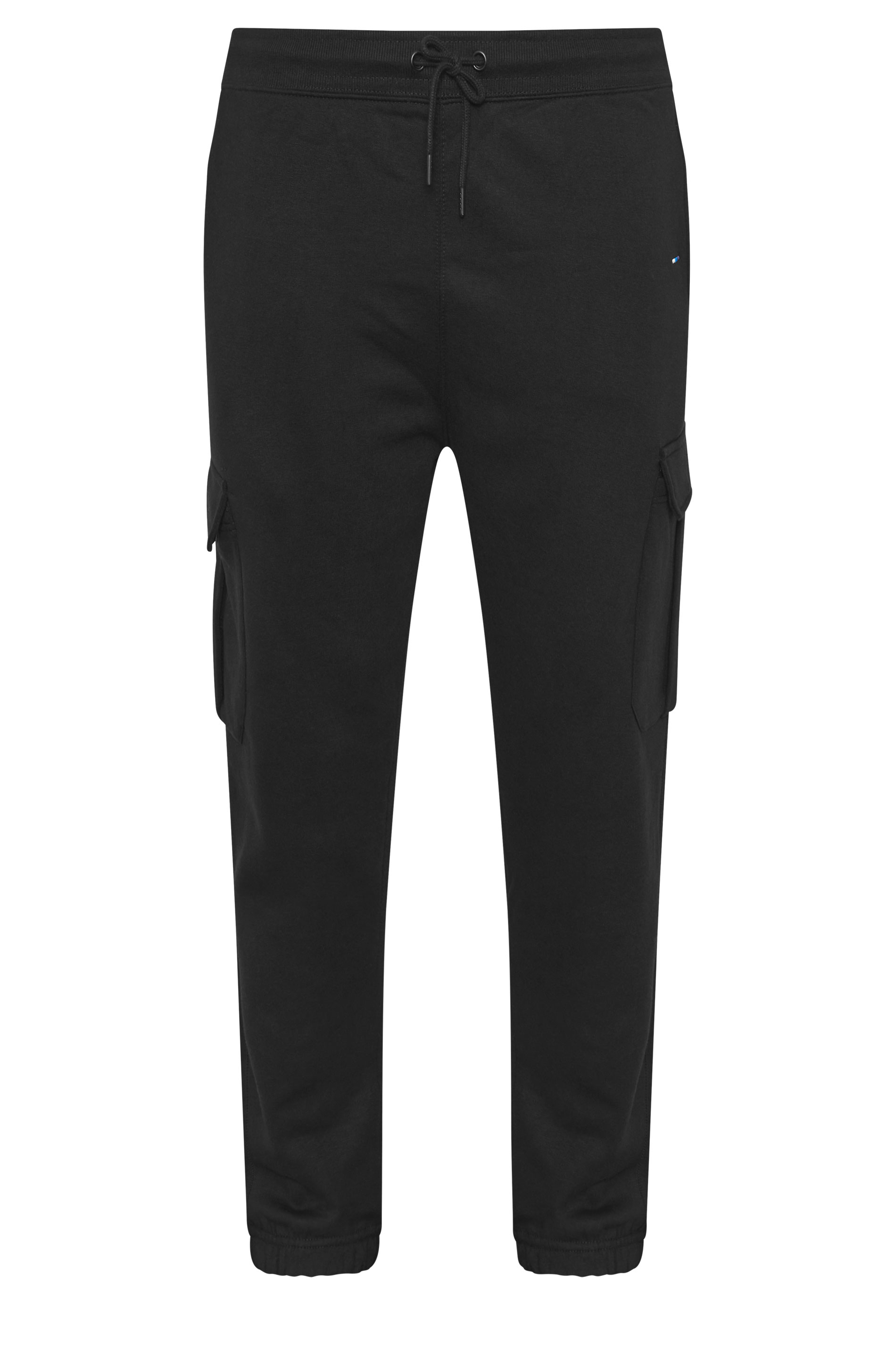 BadRhino Big & Tall Black Essential Cargo Joggers | BadRhino 1