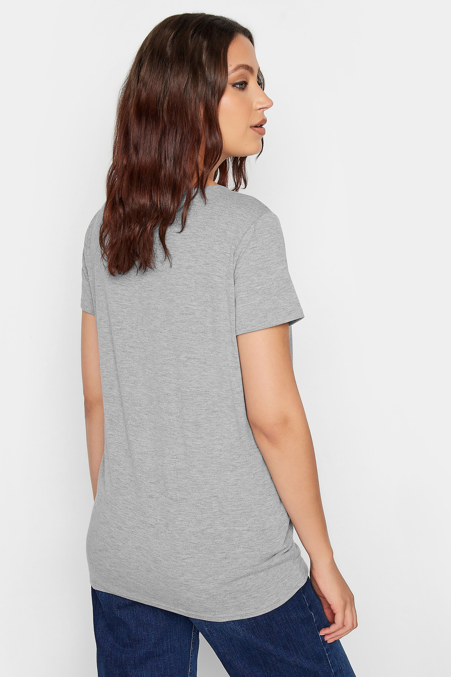 LTS Tall Women's Grey V-Neck T-Shirt | Long Tall Sally 3