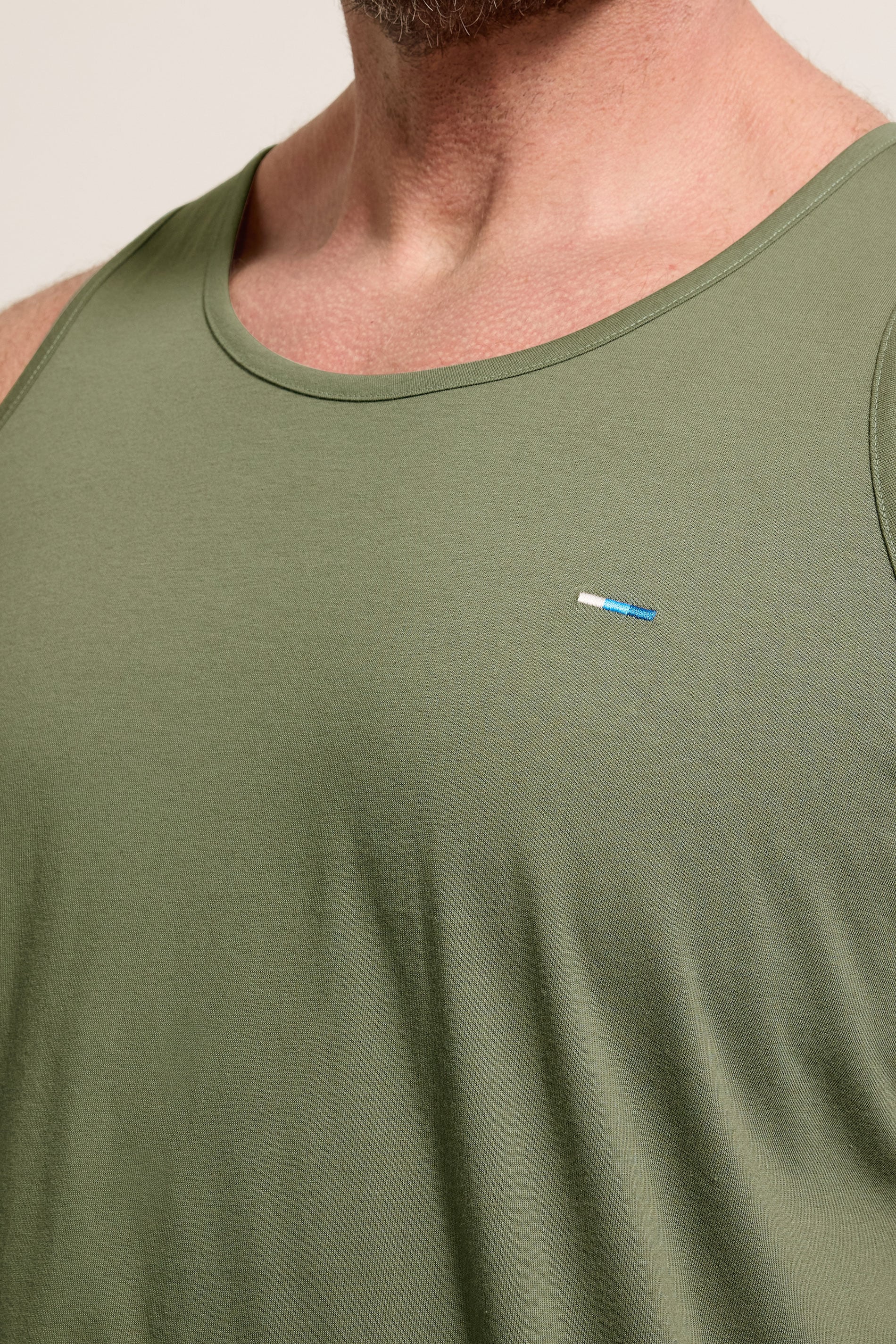 BadRhino Big & Tall 3 Pack Blue/Green/Brown Extra Long Plain Vest Top | BadRhino 6