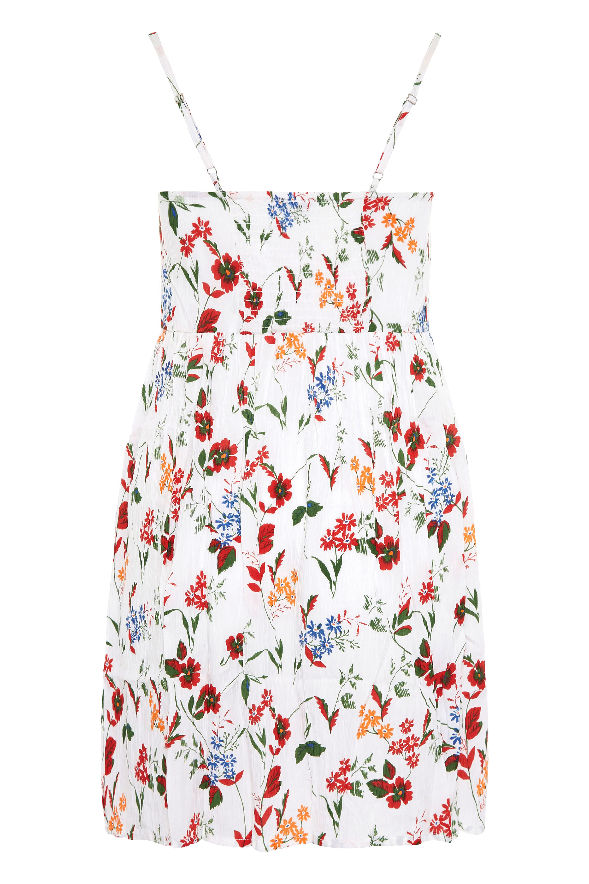 White Floral Strappy Dress | Yours Clothing