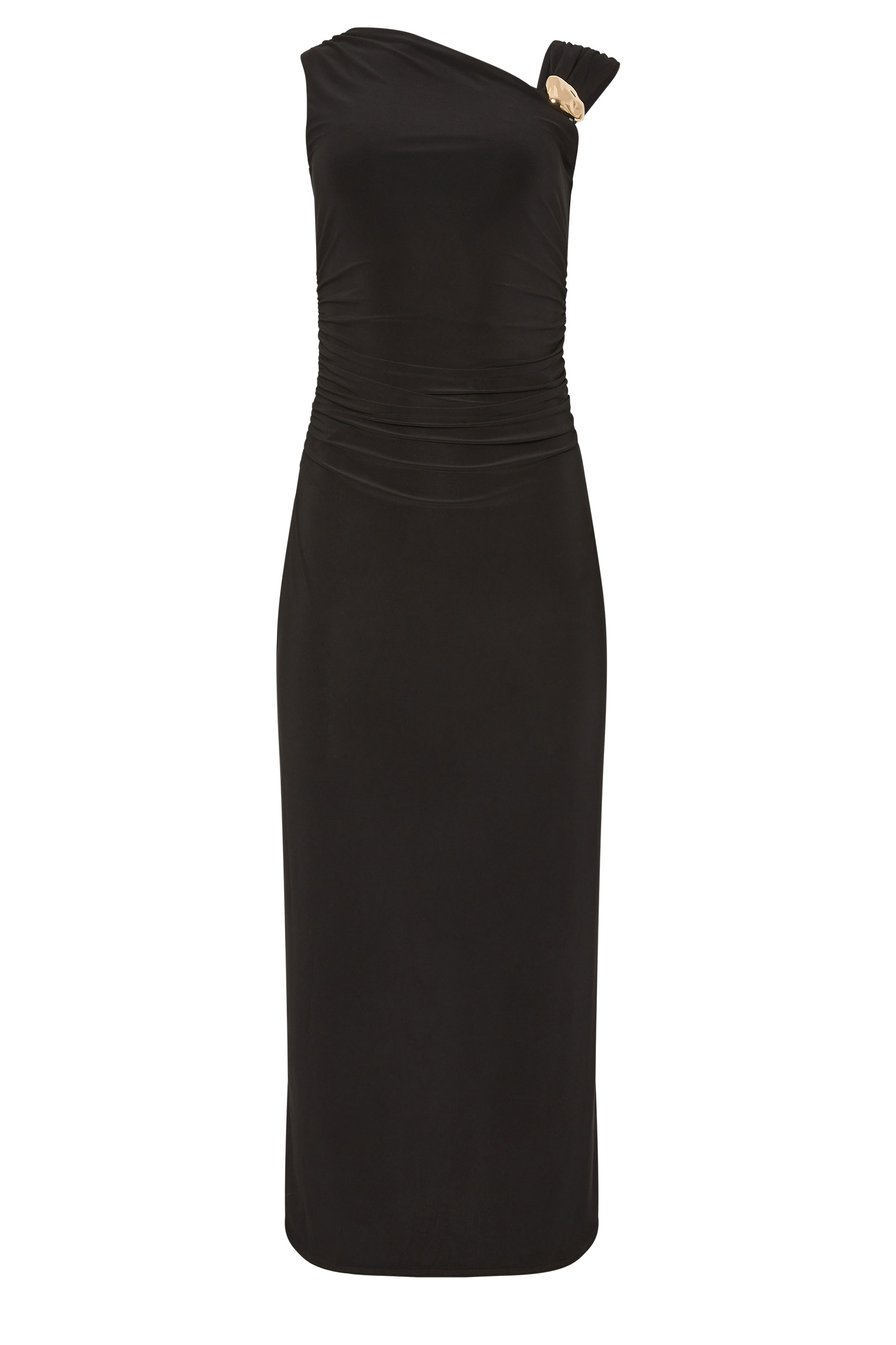 STAR Black Asymmetric Shoulder Dress | StarByJM 5