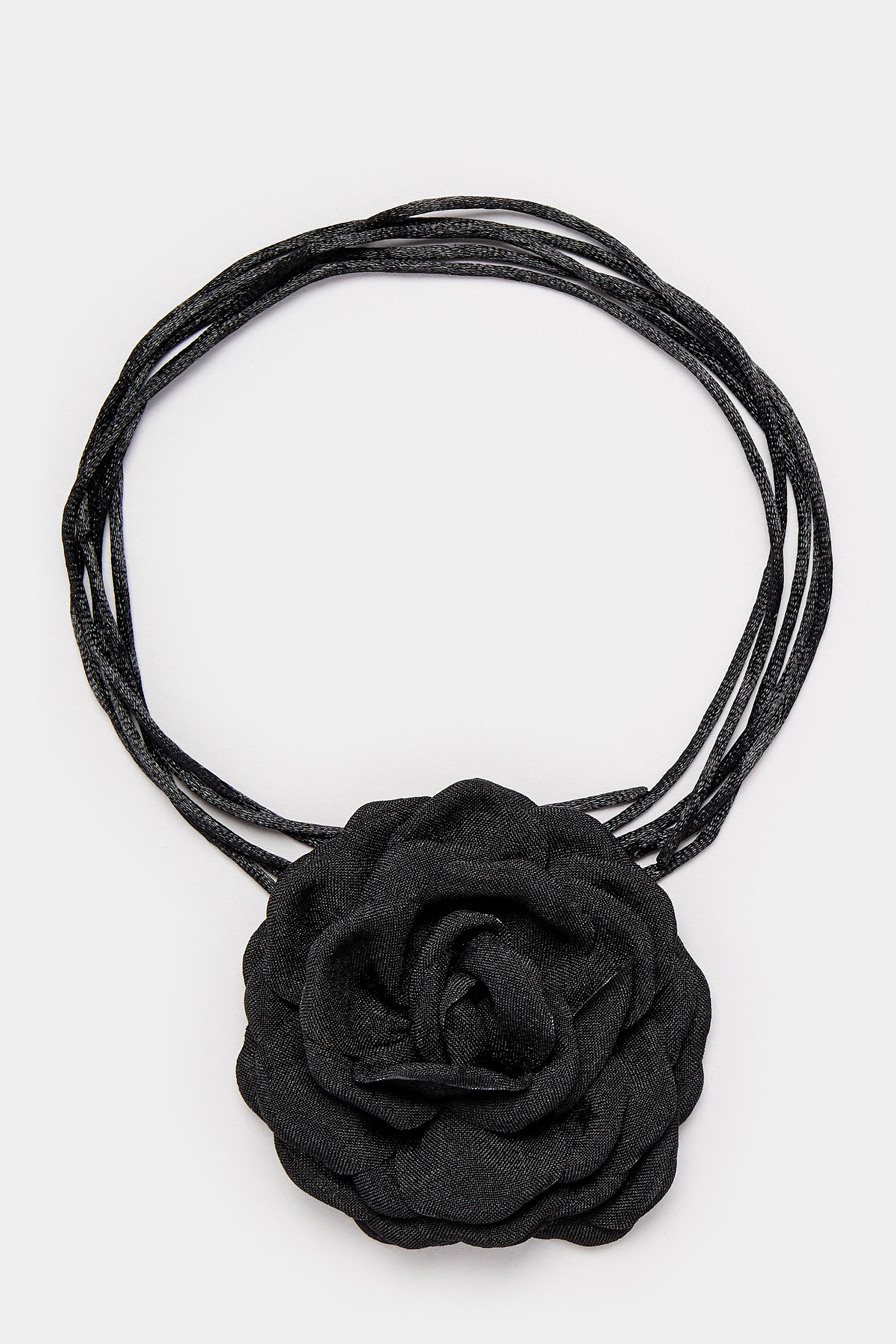 Black Flower Corsage Necklace 2