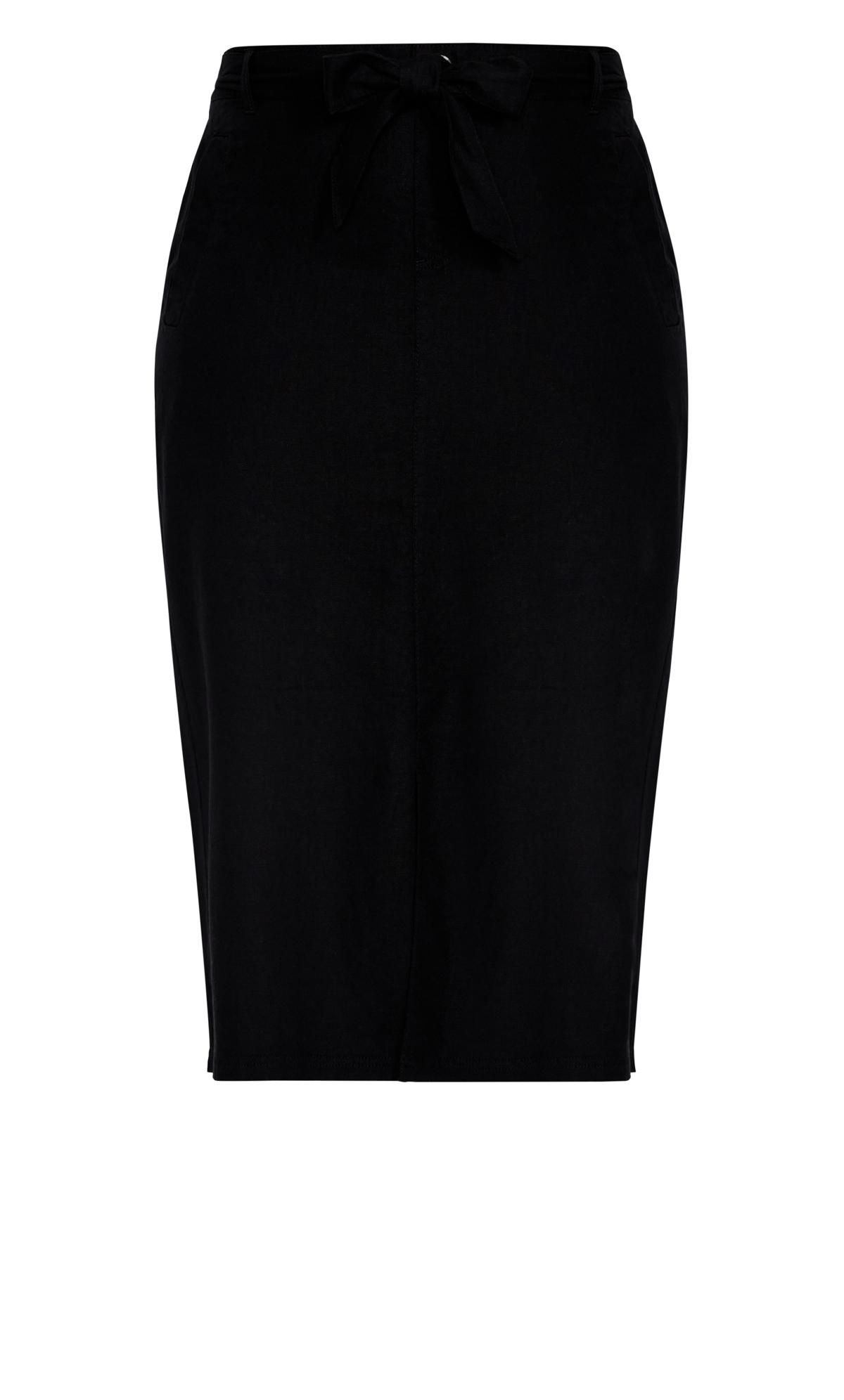 Evans Black Linen Skirt 3