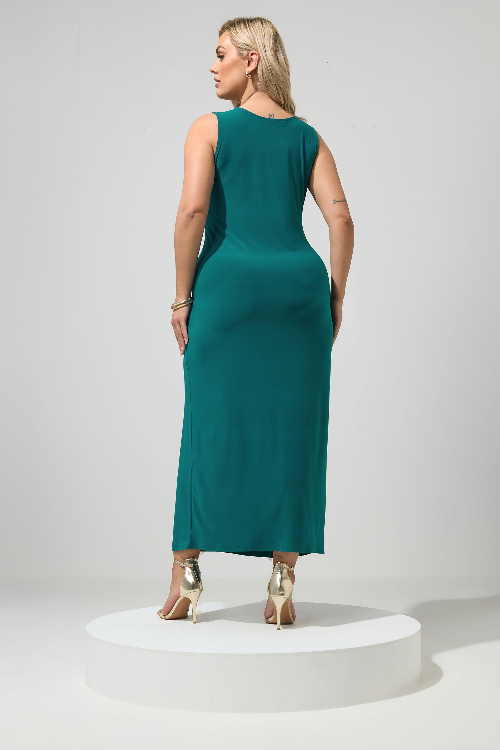 YOURS LONDON Plus Size Teal Blue Maxi Dress | Yours Clothing 2