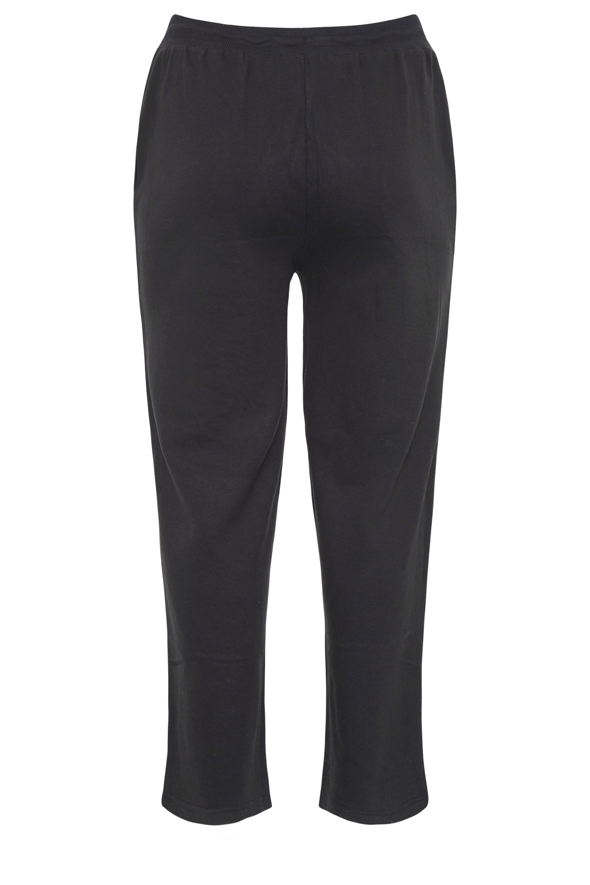 Grande taille  Pantalons Grande taille  Joggings | Jogging Noir Coupe Droite en Jersey - ZD56105
