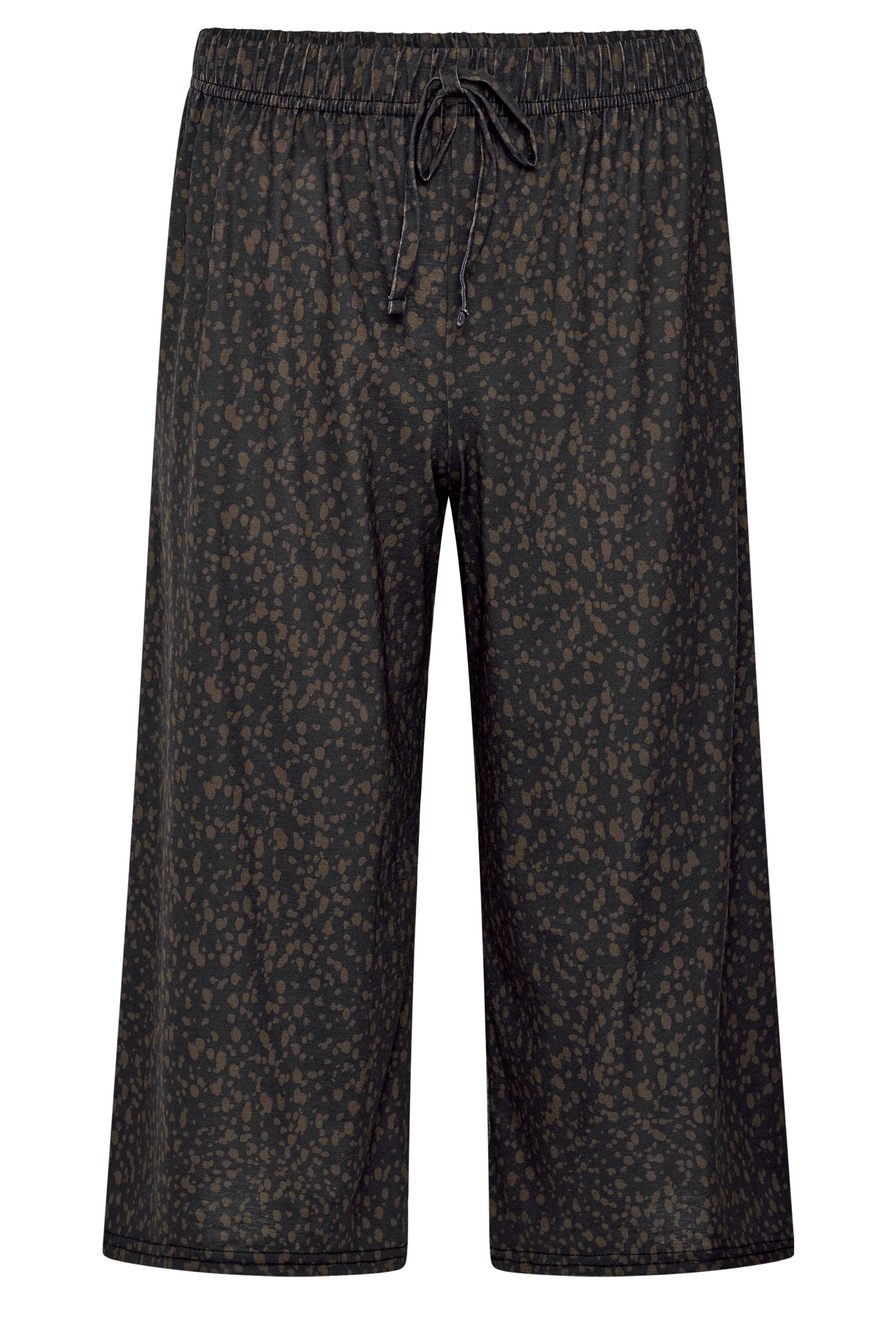 M&Co Petite Brown Animal Print Wide Leg Culottes | M&Co 5