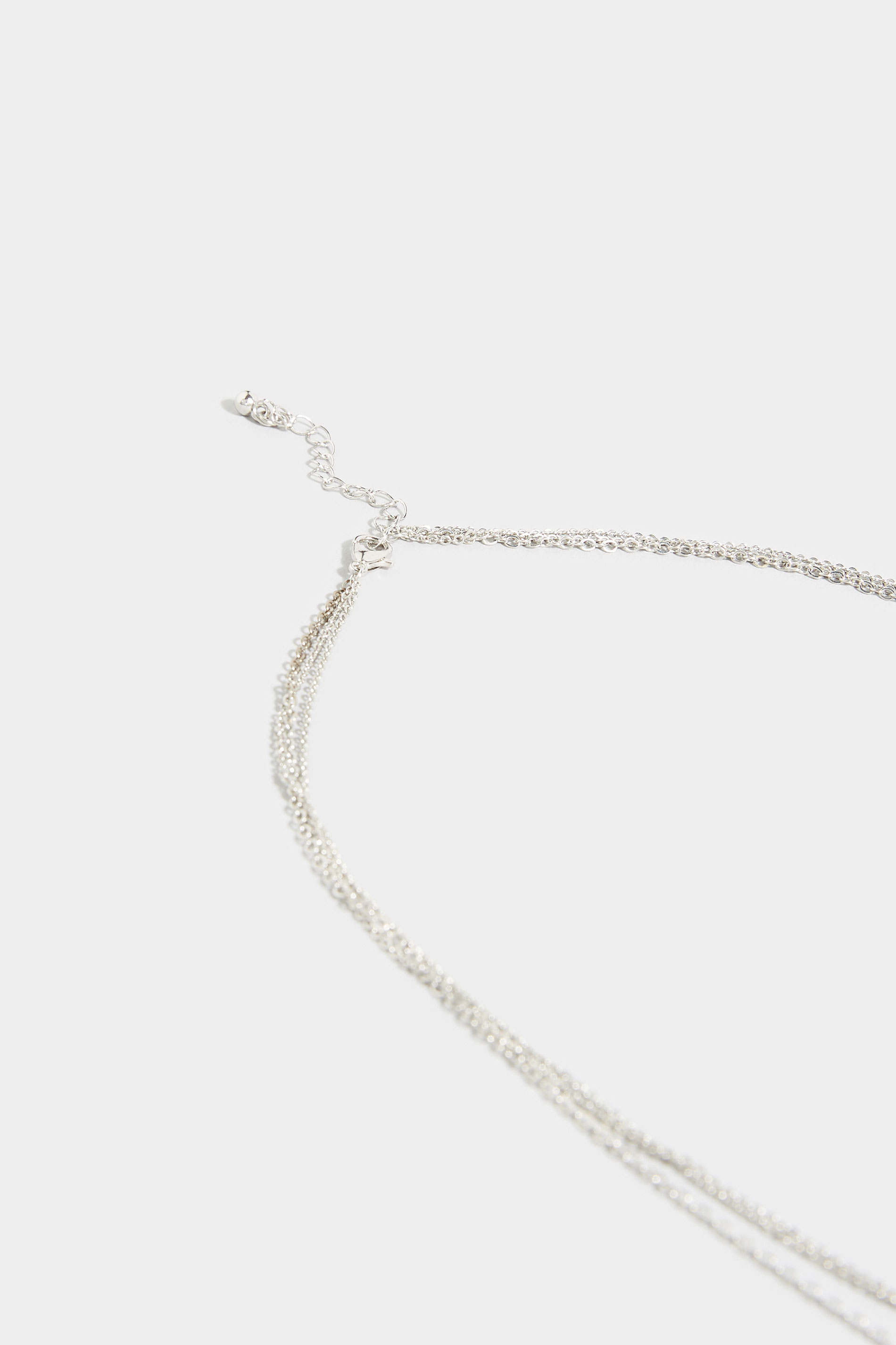 Silver Tier Diamante Necklace | Yours Clothing 3