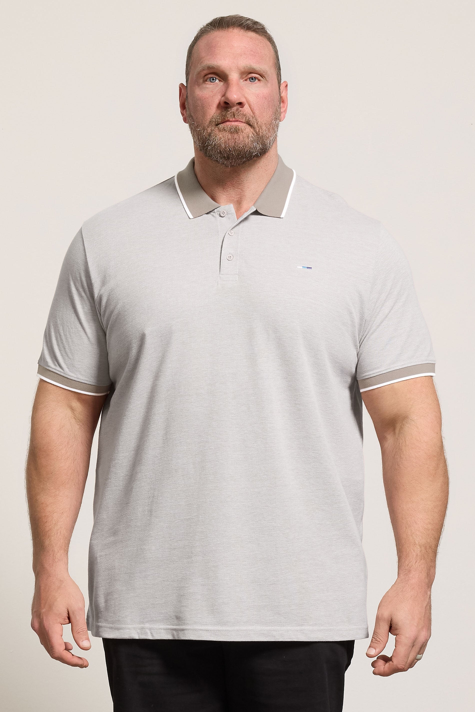 BadRhino Big & Tall Beige Brown Birdseye Polo Shirt | BadRhino 1