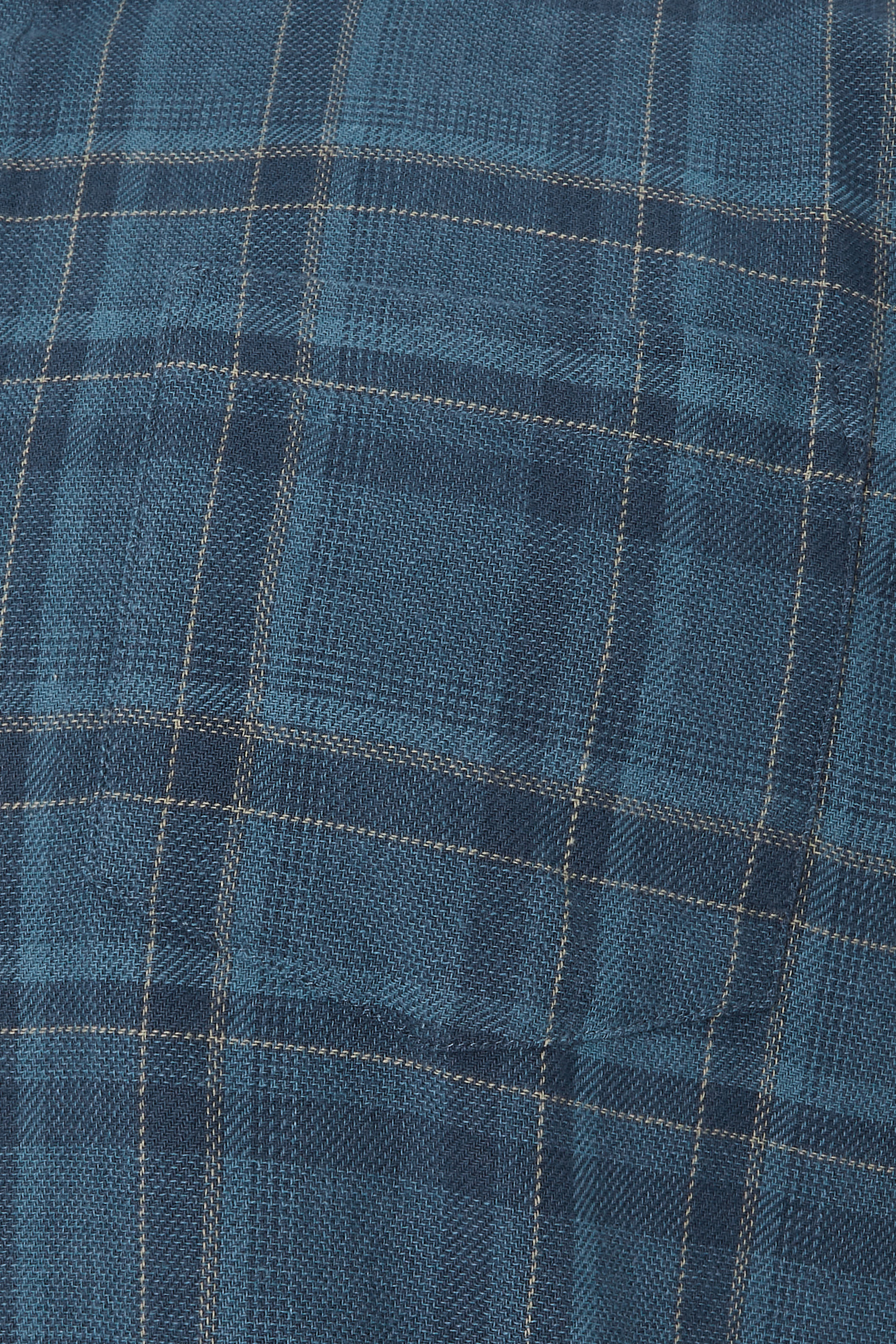 BadRhino Big & Tall Blue Check Long Sleeve Shirt | BadRhino 3