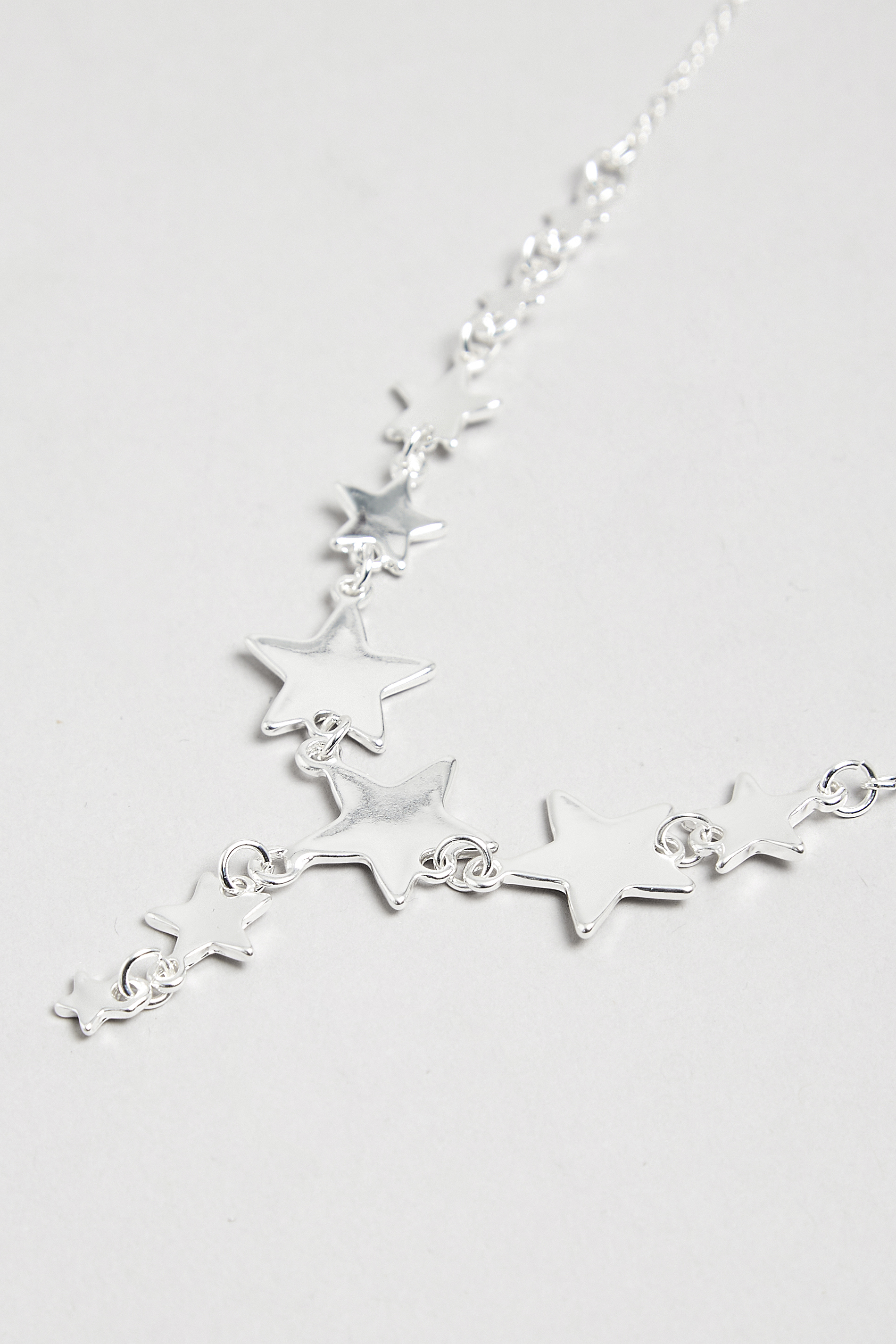 Silver Star Drop Necklace | Yours Clothing  3