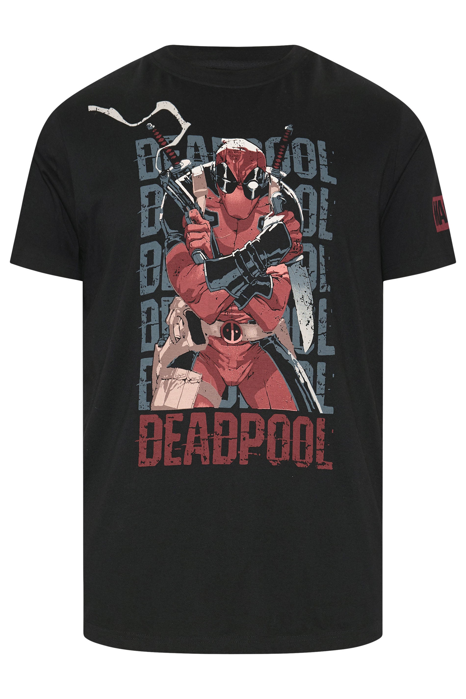 BadRhino Big & Tall Black Deadpool Graphic T-Shirt | BadRhino 6