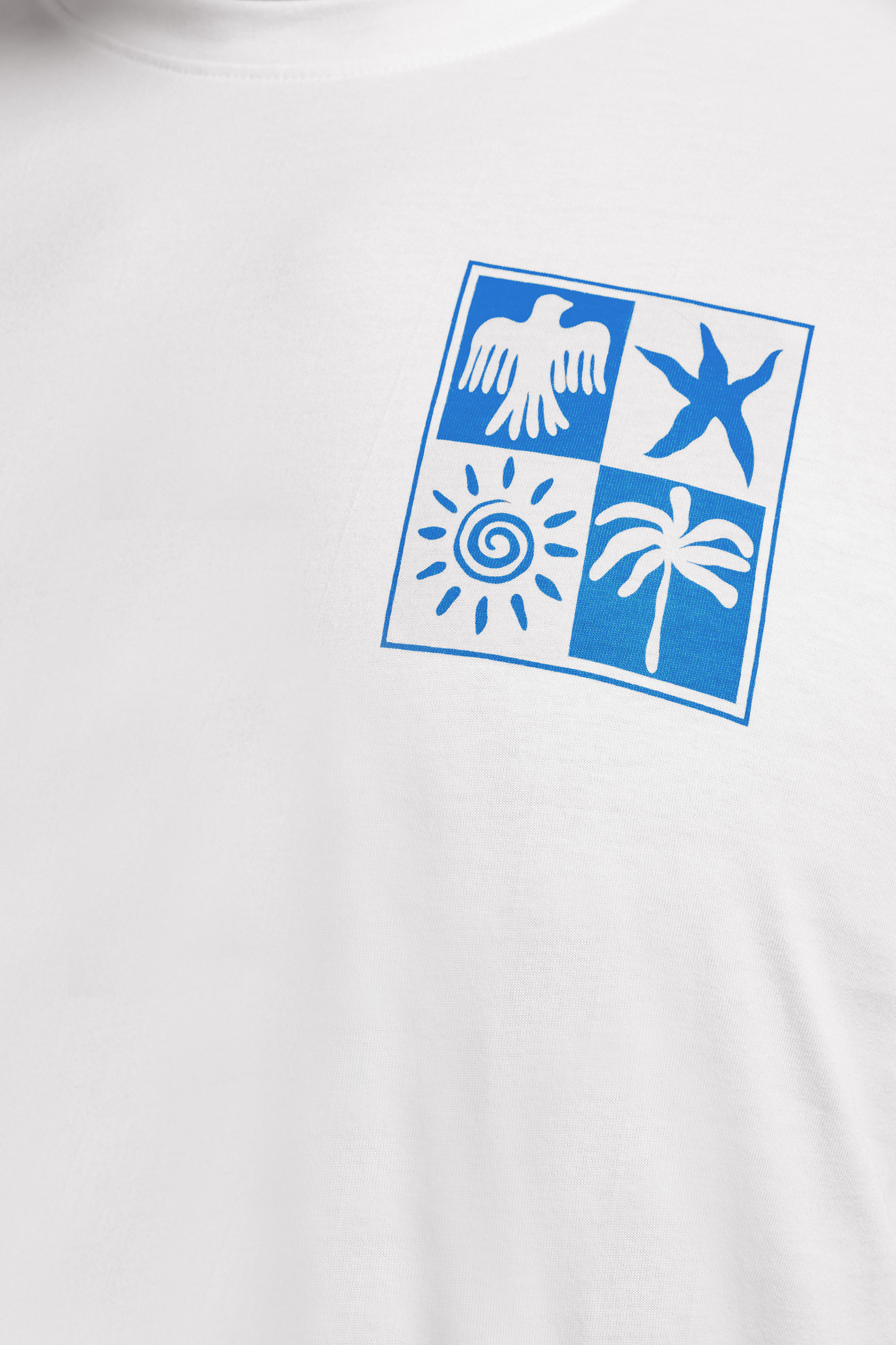 BadRhino Big & Tall White & Blue Graphic T-Shirt | BadRhino 6
