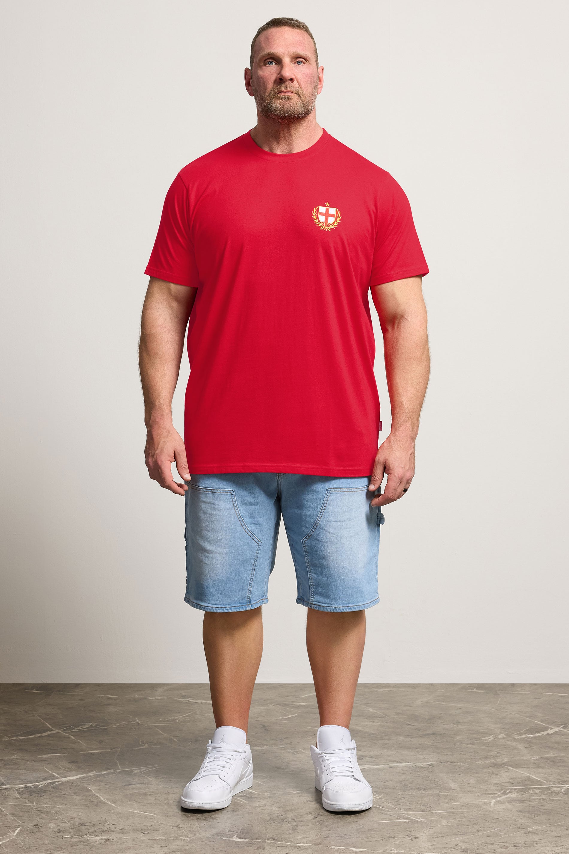 BadRhino Big & Tall Red England Crest T-Shirt | BadRhino 1