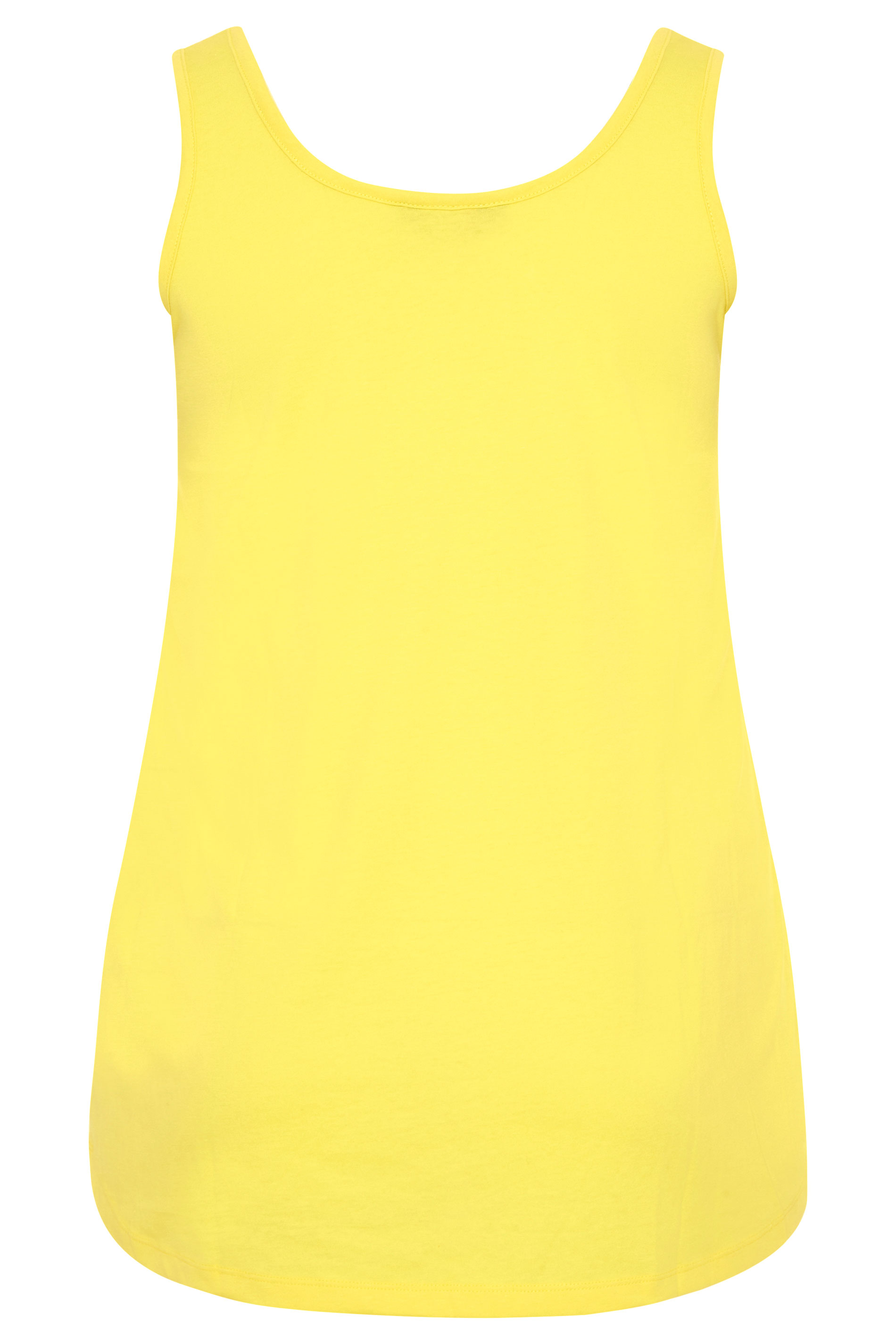 Yellow Basic Vest | Yours Clothing